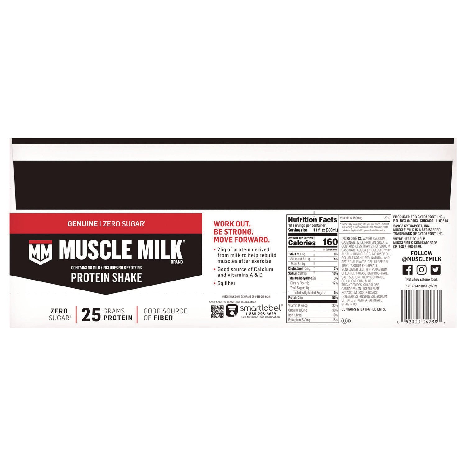 Genuine Chocolate Protein Shake, 11 oz Carton, 18/Carton MUSCLE MILK PROTEIN™ Flipcost