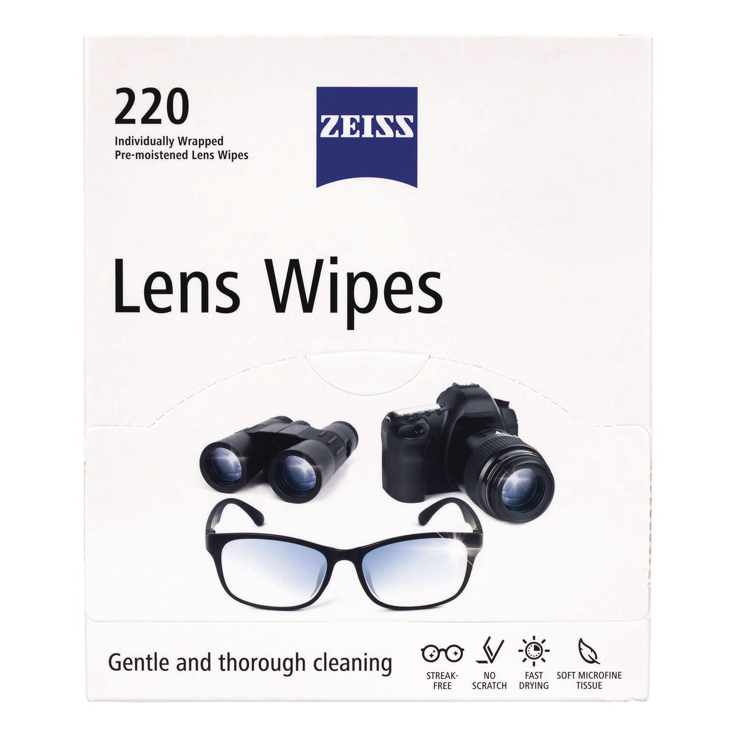 Lens Wipes, 6 x 5, 220/Carton