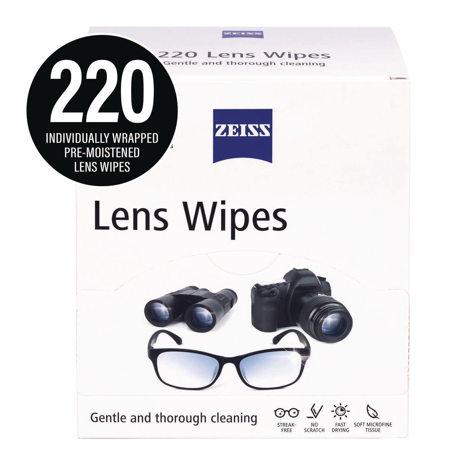 Lens Wipes, 6 x 5, 220/Carton ZEISS Flipcost