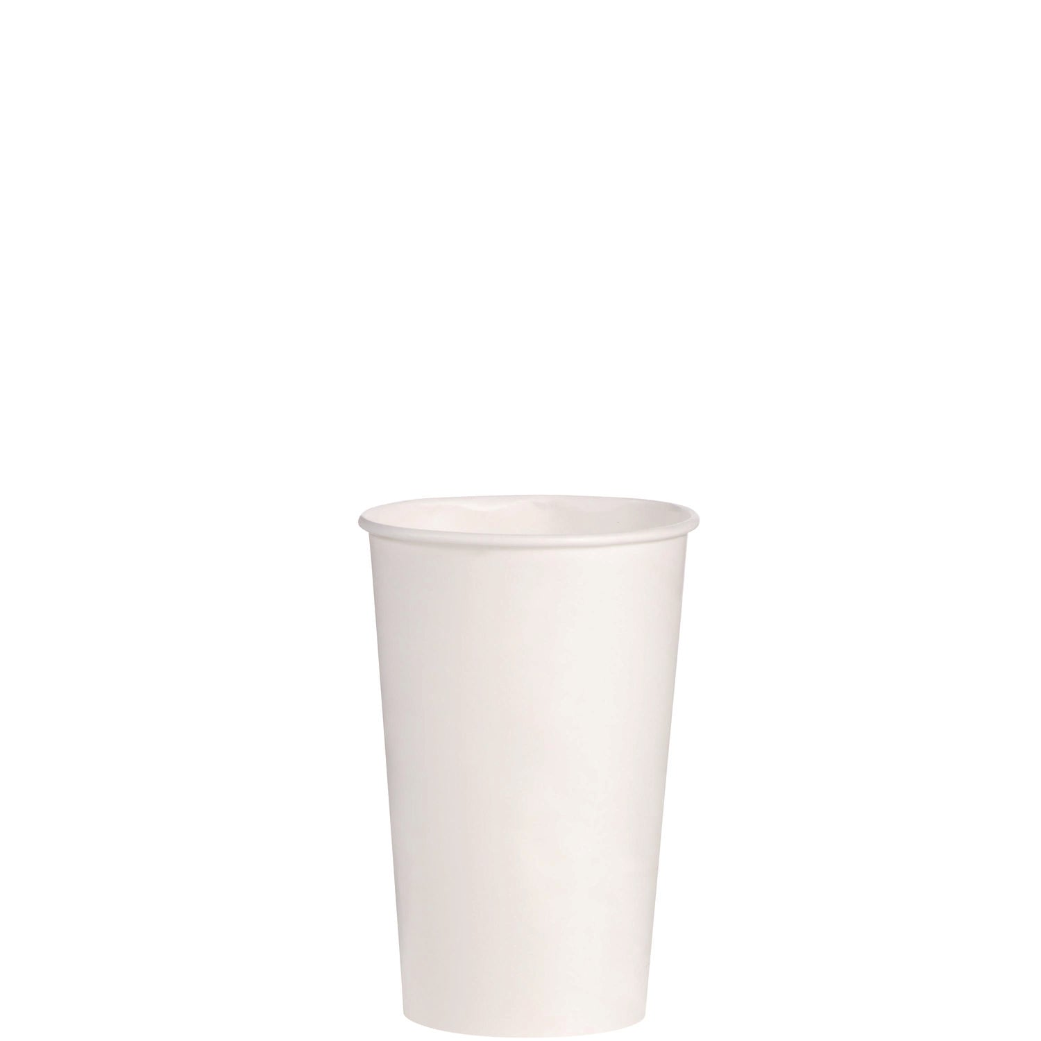 SOLO® Double Sided Poly (DSP) Paper Cold Cups, 16 oz, White, 50 Cups/Sleeve, 20 Sleeves/Carton