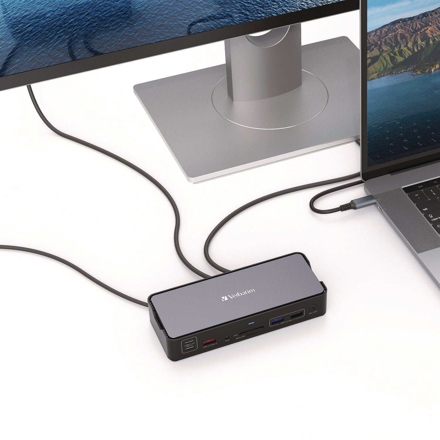 USB-C Pro Docking Station 15-in-1, Audio/DisplayPort/HDMI/Micro SD/RJ45/SD/USB-A/USB-C, Gray Verbatim® Flipcost