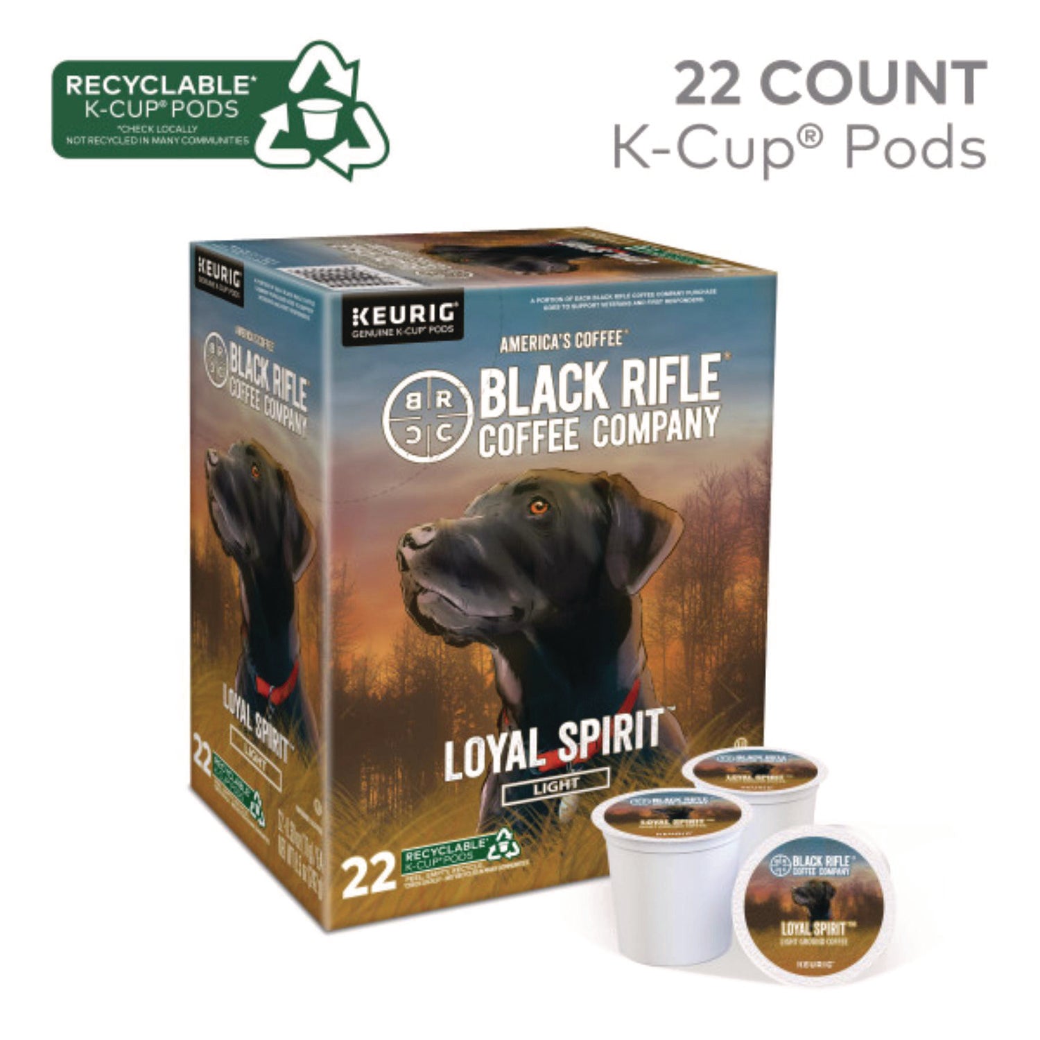 Black Rifle® Coffee Company Loyal Spirit Coffee K-Cups, 22/Box