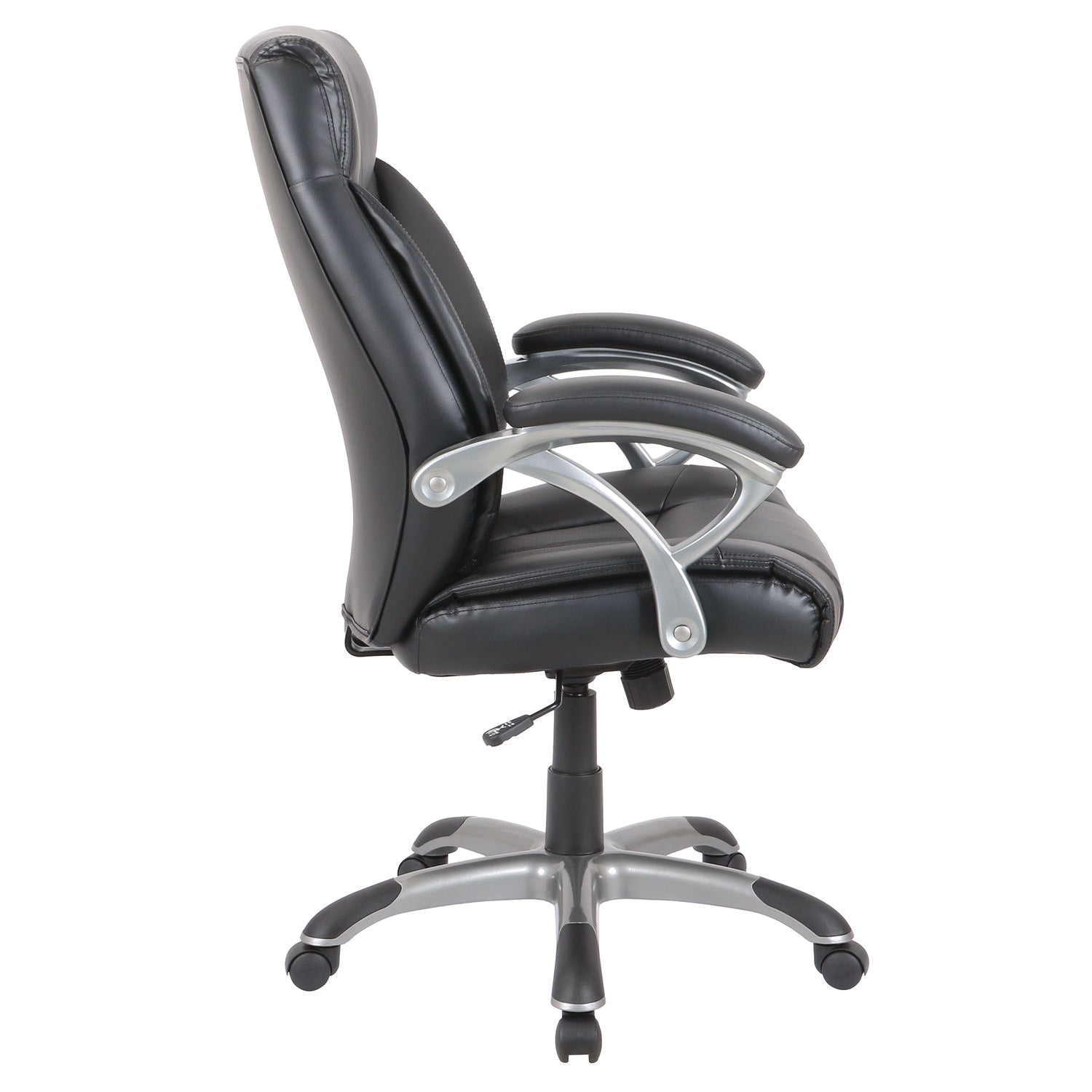 Fulford Bonded Leather High-Back Manager's Chair, Supports Up to 275 lb, 18.62 to 22.56 Seat Height, Black Seat/Back/Base Alera® Flipcost