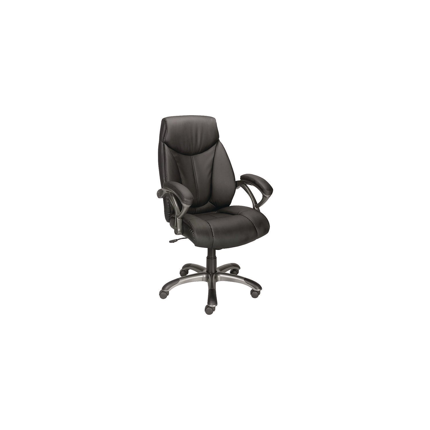 Fulford Bonded Leather High-Back Manager's Chair, Supports Up to 275 lb, 18.62 to 22.56 Seat Height, Black Seat/Back/Base Alera® Flipcost