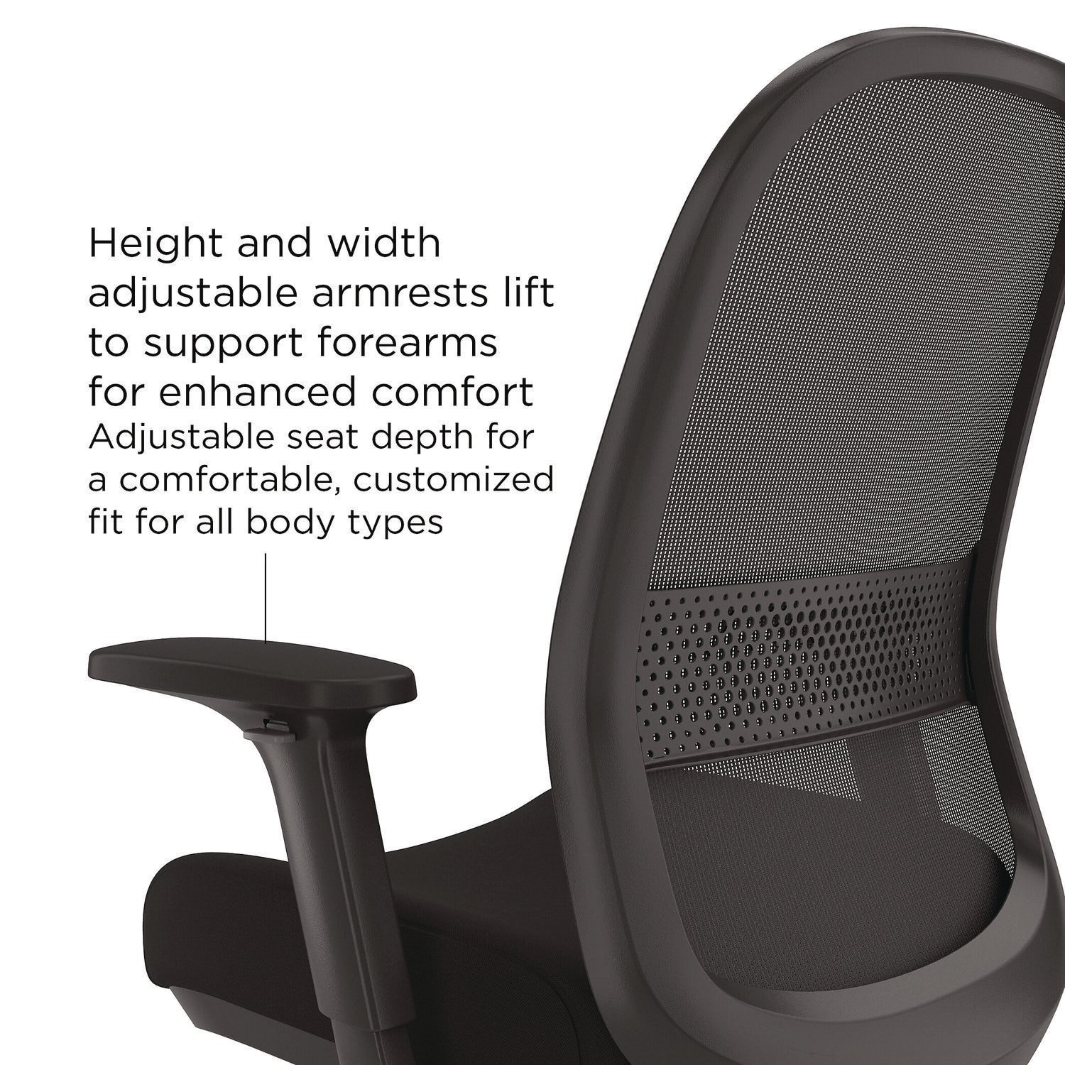 Kempton Ergonomic Fabric Mesh Swivel Task Chair, Supports Up to 275 lb, 18.31 to 22.17 Seat Height, Black Seat/Back/Base Alera® Flipcost