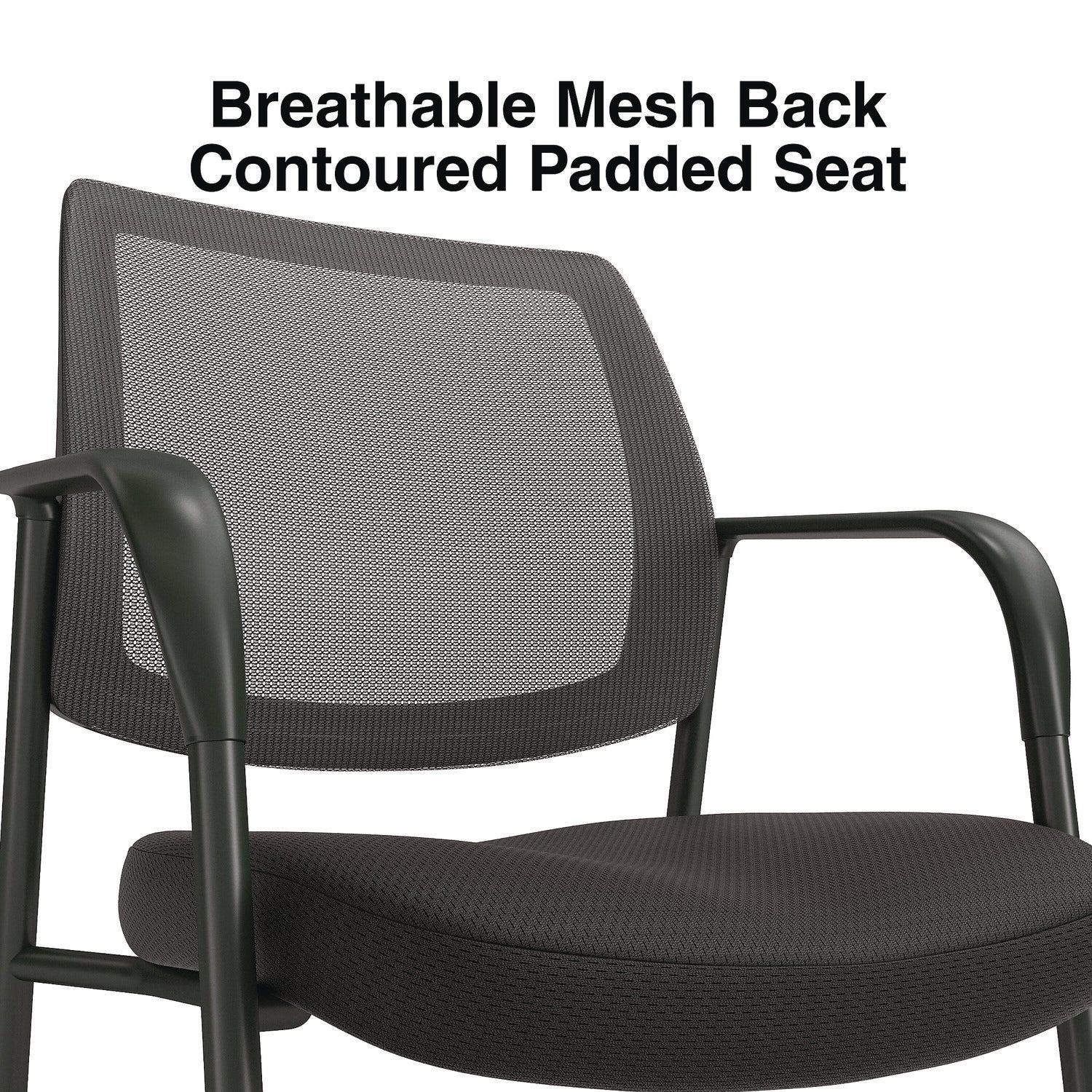 Wessex Mesh Fabric Guest Chair, 24.41 x 23.62 x 35.04, Black Seat, Black Back, Black Base Alera® Flipcost