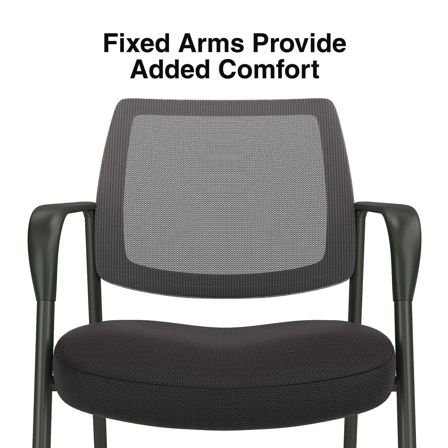 Wessex Mesh Fabric Guest Chair, 24.41 x 23.62 x 35.04, Black Seat, Black Back, Black Base Alera® Flipcost