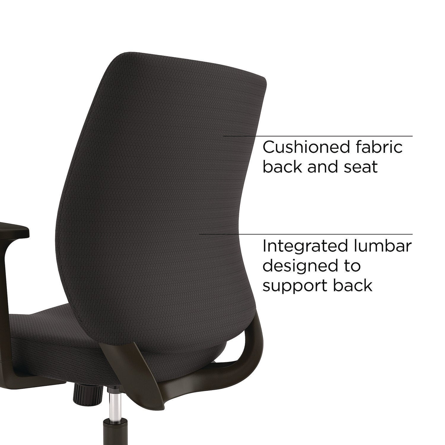 Wessex Ergonomic Fabric Task Chair, Supports Up to 275 lb, 17.13 to 20.83 Seat Height, Black Seat/Back, Black Base Alera® Flipcost