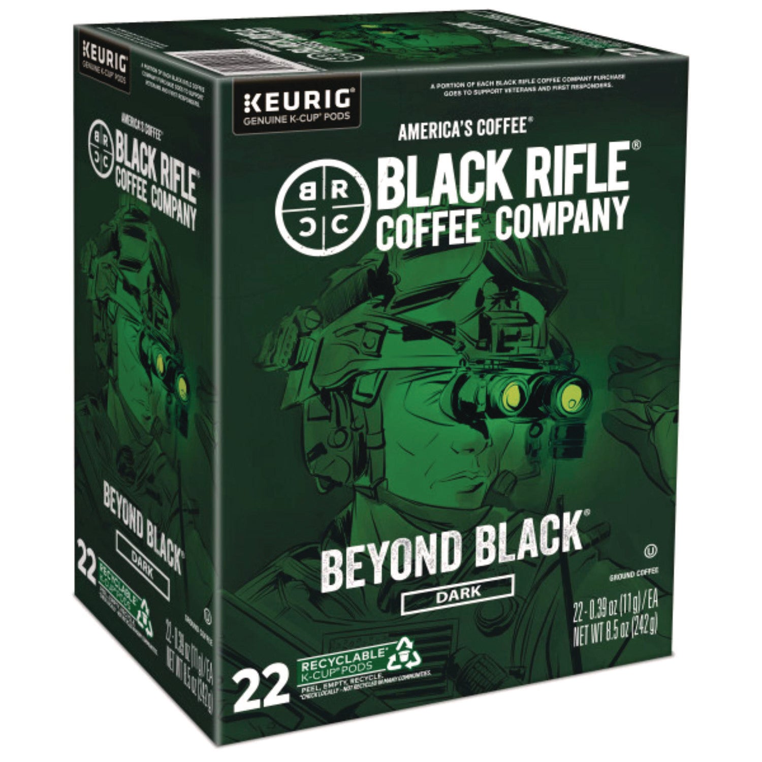 Black Rifle® Coffee Company Beyond Black Coffee K-Cups, 22/Box