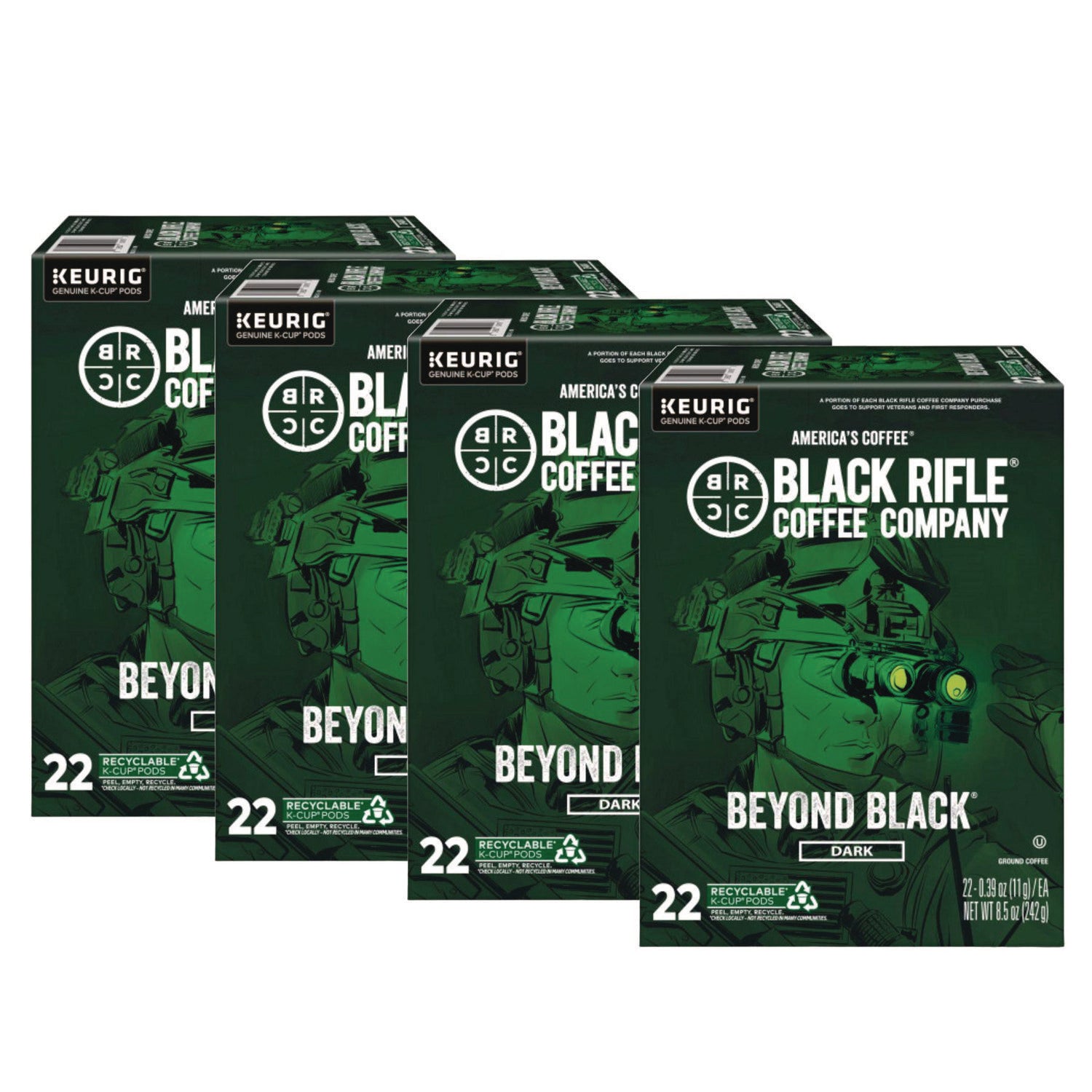 Black Rifle® Coffee Company Beyond Black Coffee K-Cups, 88/Carton