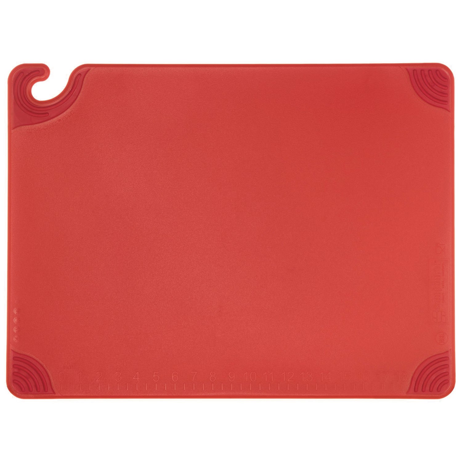 Saf-T-Grip Cutting Board, Plastic, 24 x 18, x 0.5, Red San Jamar® Flipcost