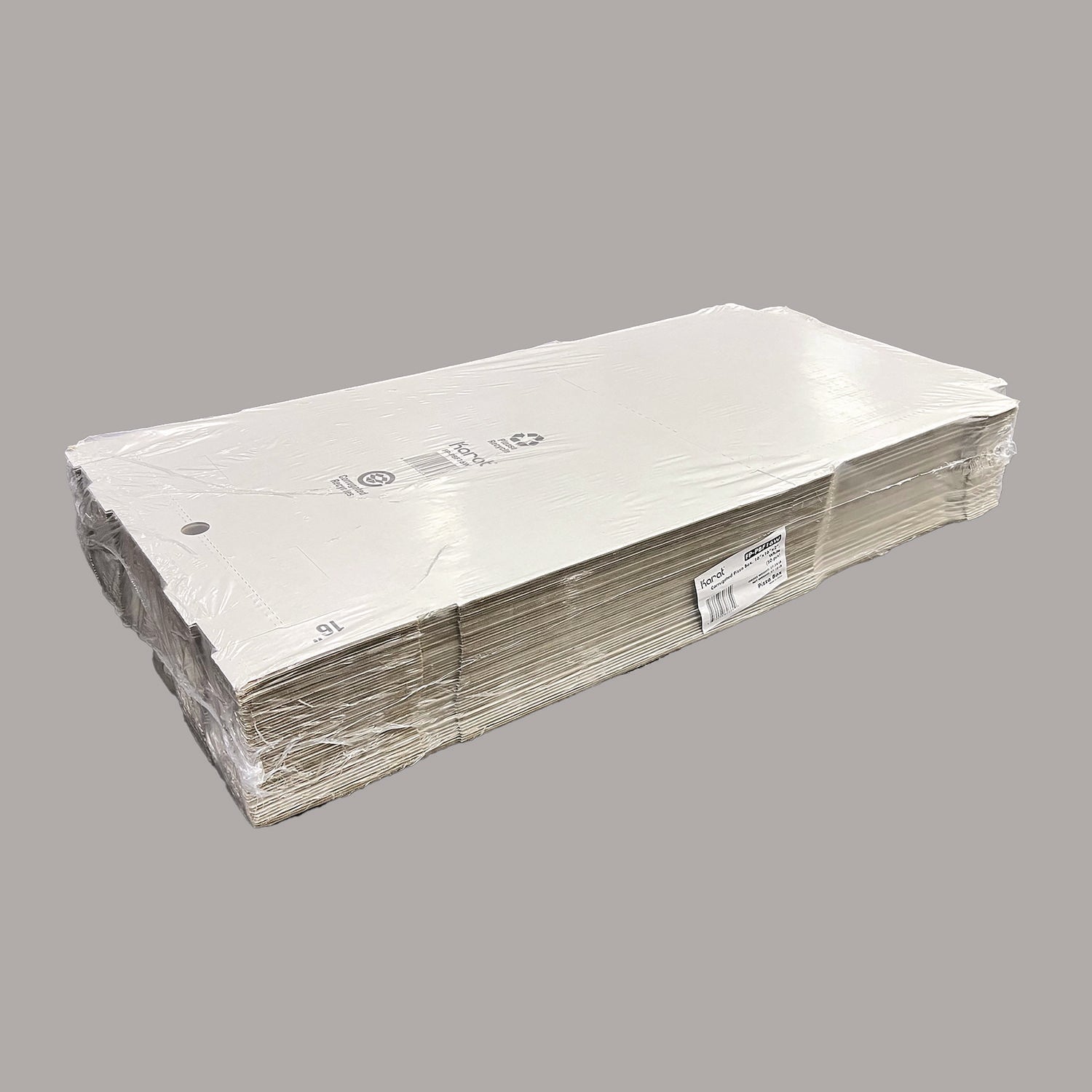 Corrugated Paper Boxes, 16 x 16 x 1.97, White/Kraft, 50/Carton