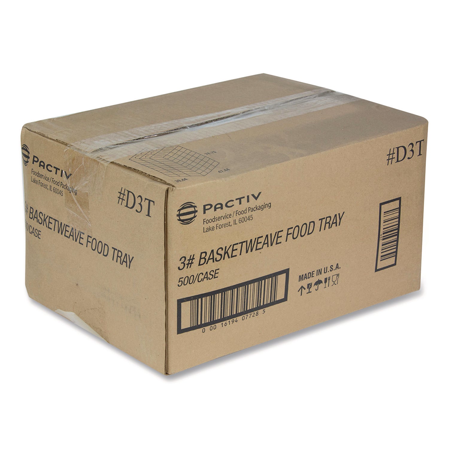 Paperboard Food Tray, 3 lb, 7.75 x 5.1 x 2.1, Red/White, 500/Carton Pactiv Evergreen Flipcost