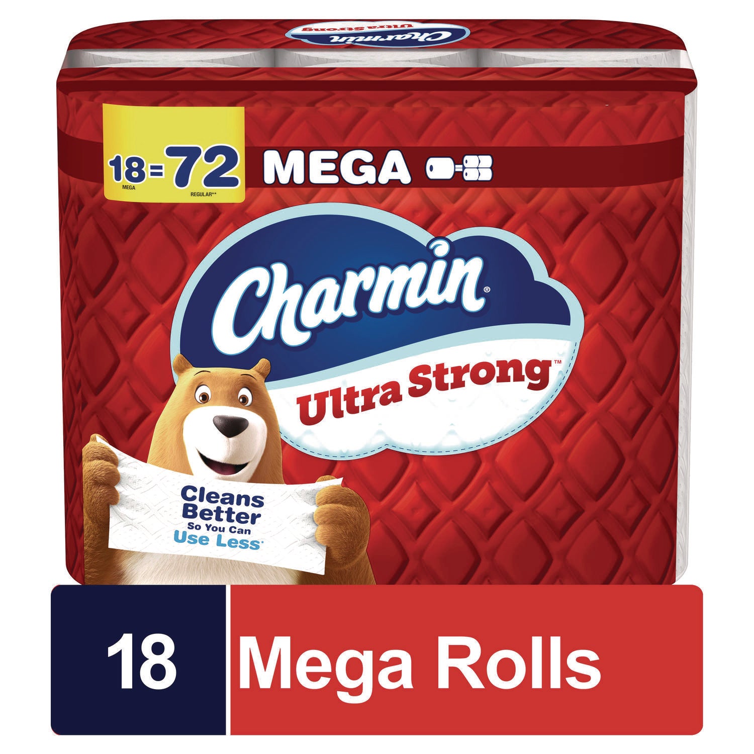 Ultra Strong Bathroom Tissue, Septic Safe, 2-Ply, White, 220 Sheet/Roll, 18/Pack Charmin® Flipcost