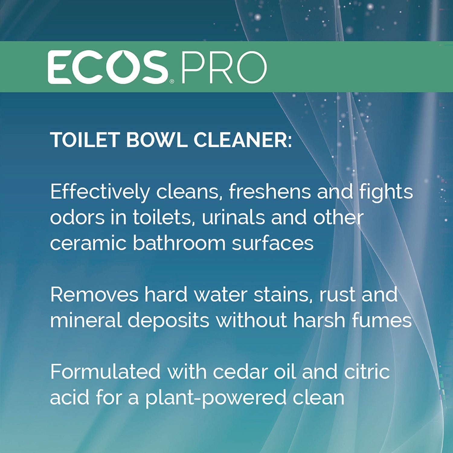 ECOS® PRO Toilet Bowl Cleaner, Fresh Cedar Scent, 24 oz Squeeze Bottle, 6/Carton