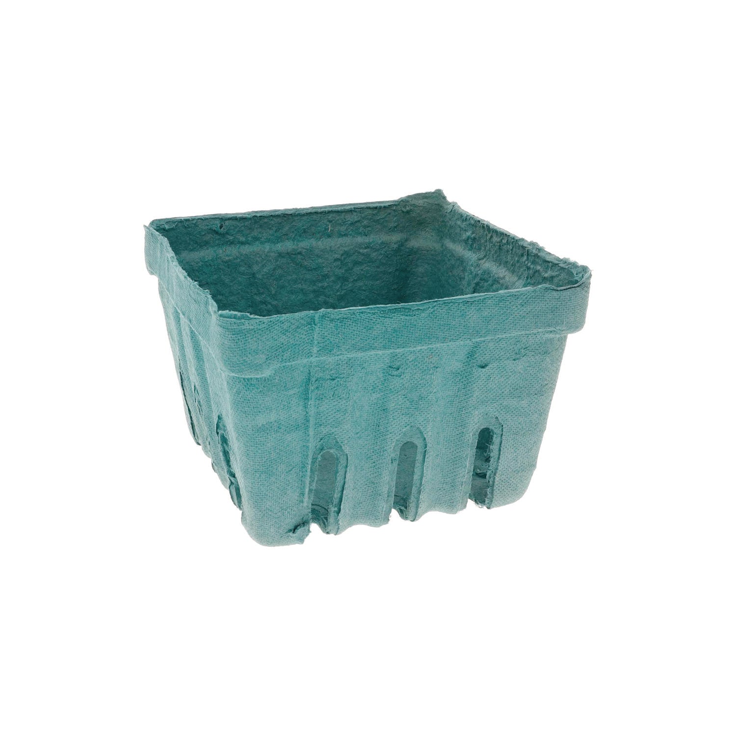 Pactiv Evergreen Berigard Molded Fiber Berry Basket, Quart, 5.5 x 5.5 x 3.25, Green, 297/Carton