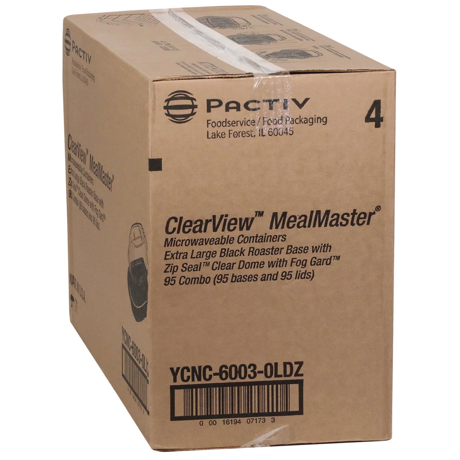 ClearView MealMaster Chicken Roaster, 10.75 x 8.5 x 4.25, Black/Clear, 95/Carton Pactiv Evergreen Flipcost