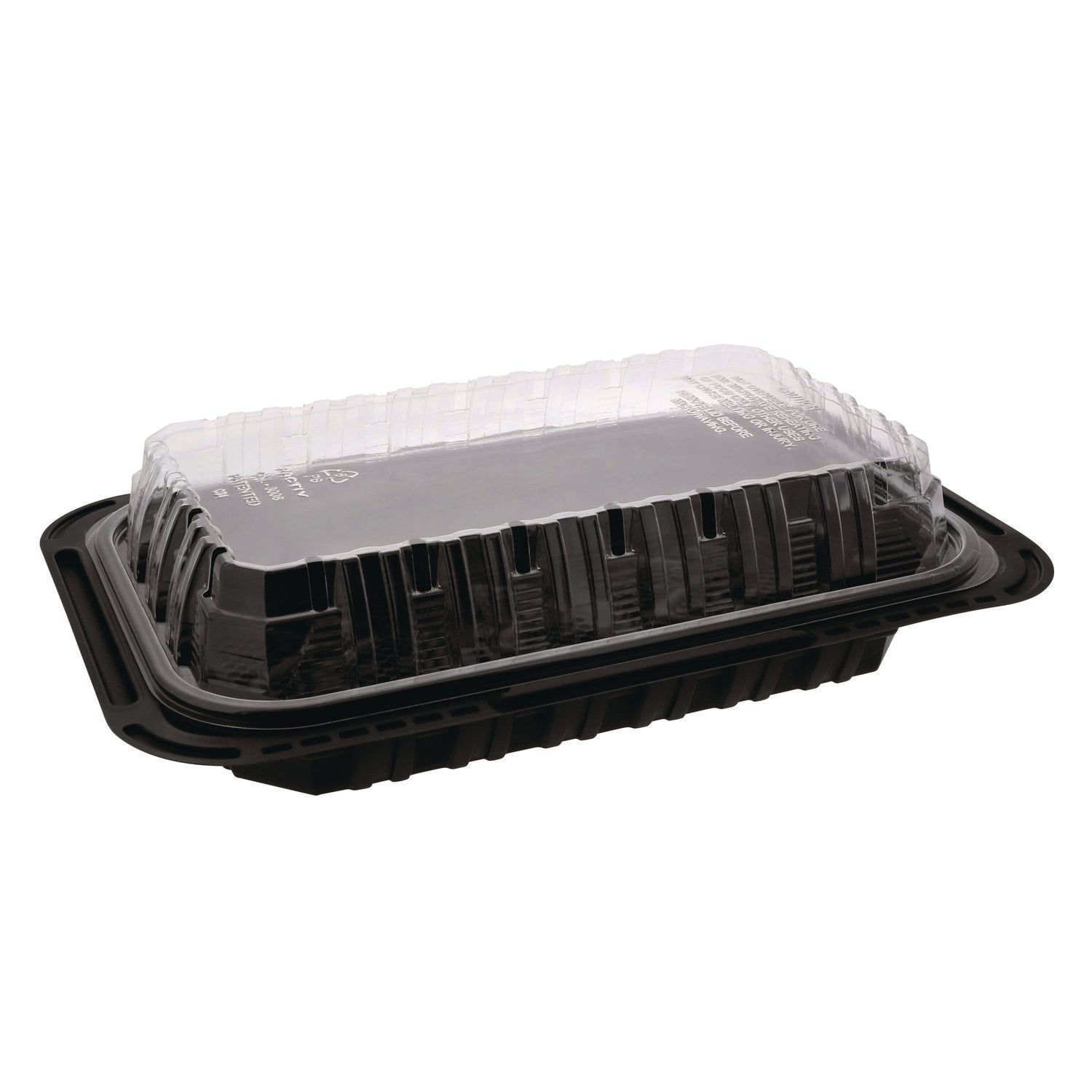 ClearView MealMaster Chicken Barn, 13.3 x 8.4 x 4, Black/Clear, 105/Carton Pactiv Evergreen Flipcost