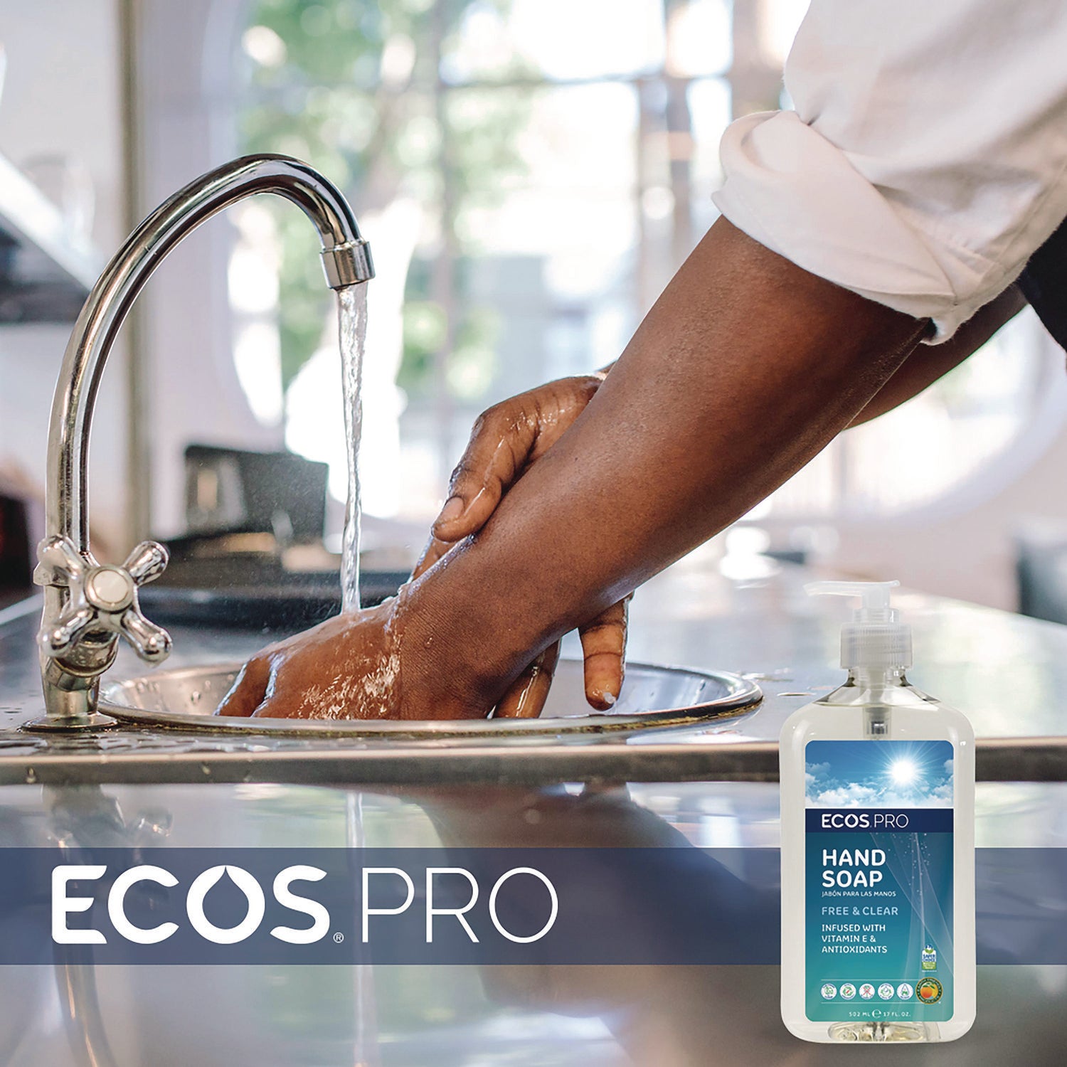 ECOS® PRO Liquid Hand Soap, Free and Clear, 17 oz, 6/Carton