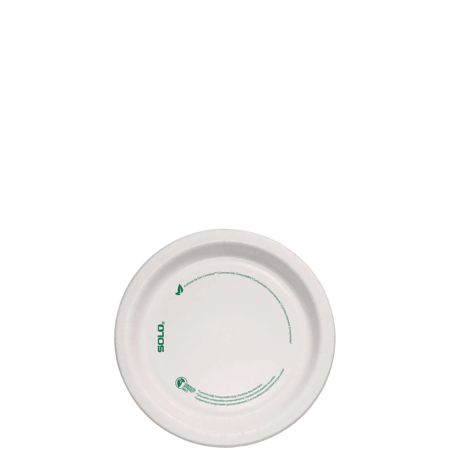 SOLO® Compostable Paper Dinnerware, ProPlanet Seal, Plate, 6" dia, White, 500/Carton SOLO® Flipcost