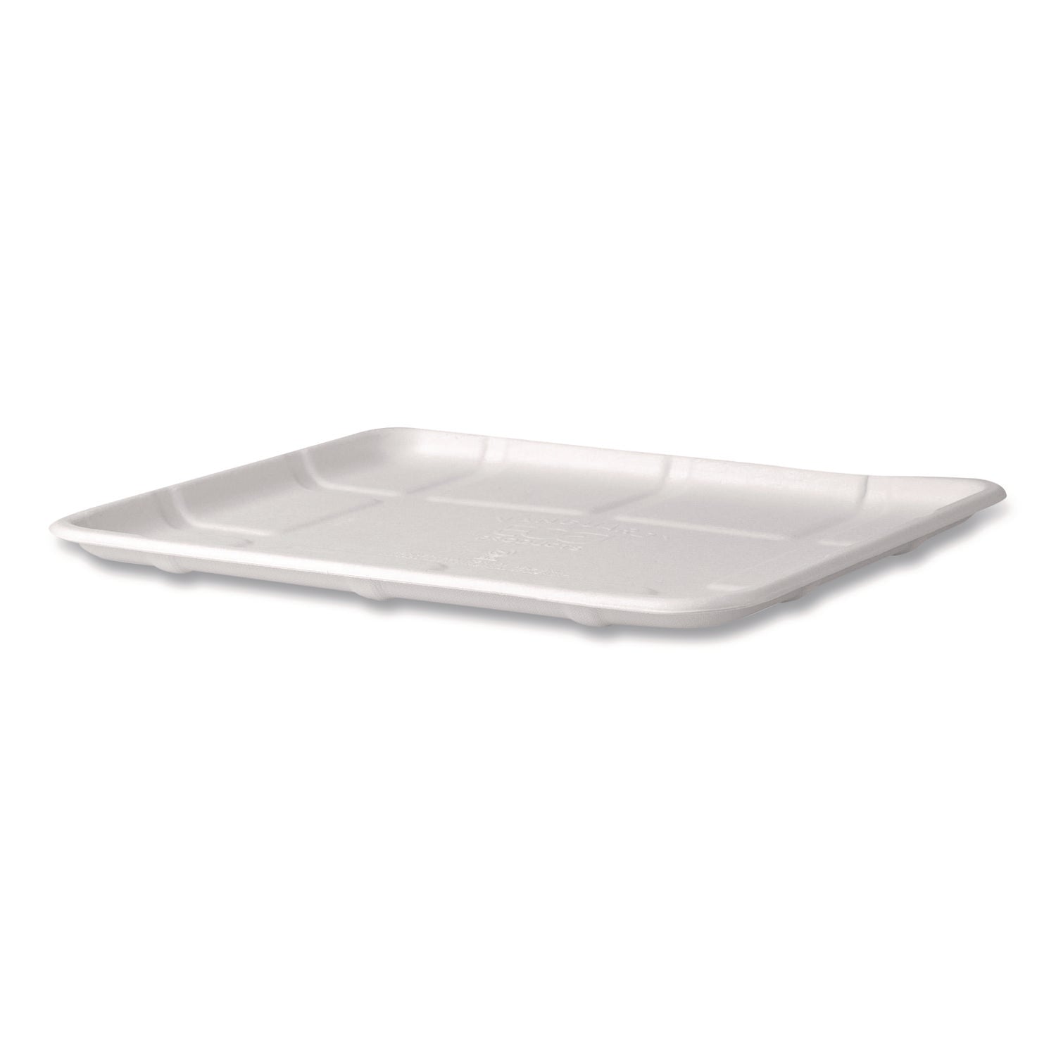 Eco-Products® Meat and Produce Food Trays, 10.52 x 8.5 x 0.5, White, Sugarcane Fiber, 300/Carton