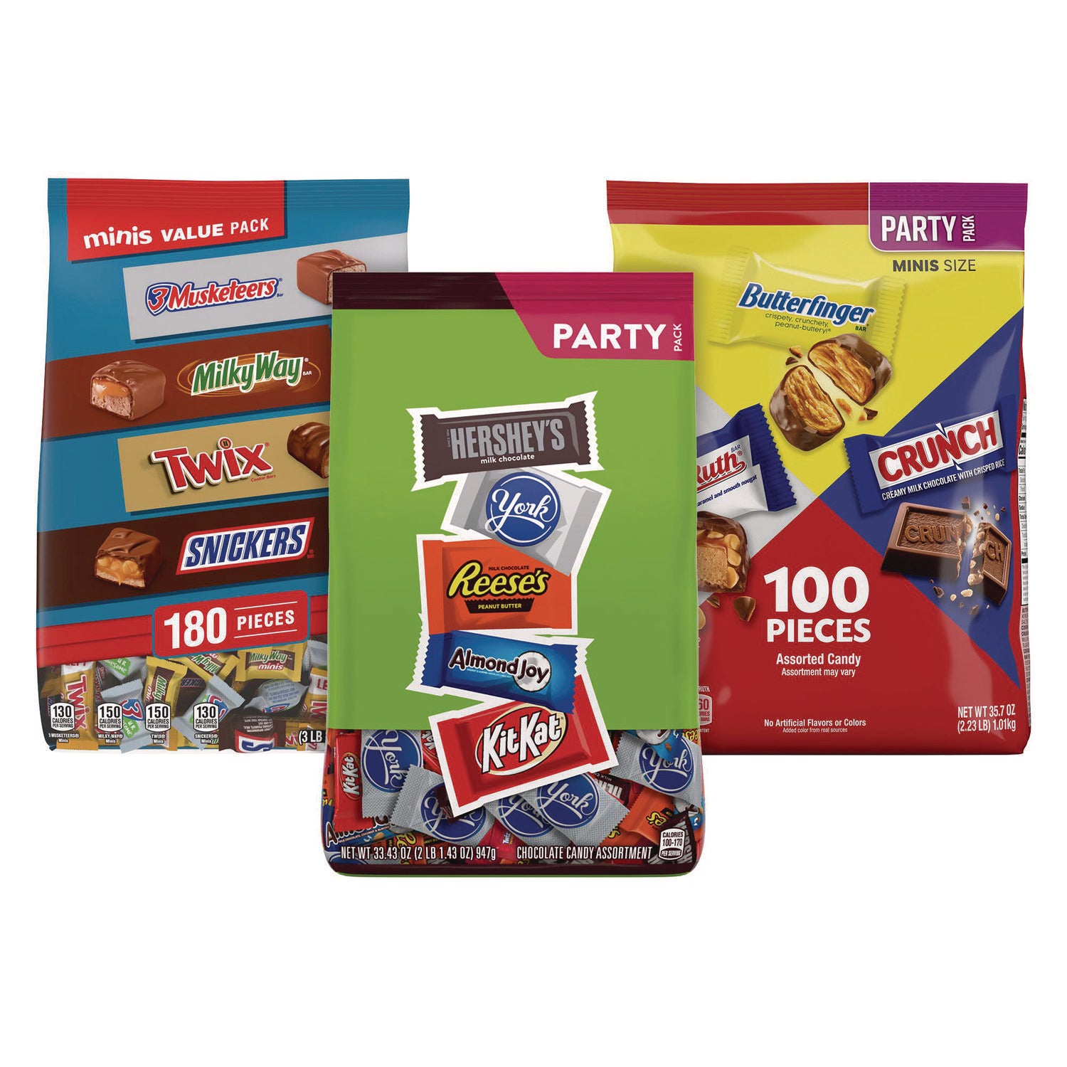 Hershey®'s Chocolate All Time Favorites, Assorted Chocolates, 3 Bags/Carton