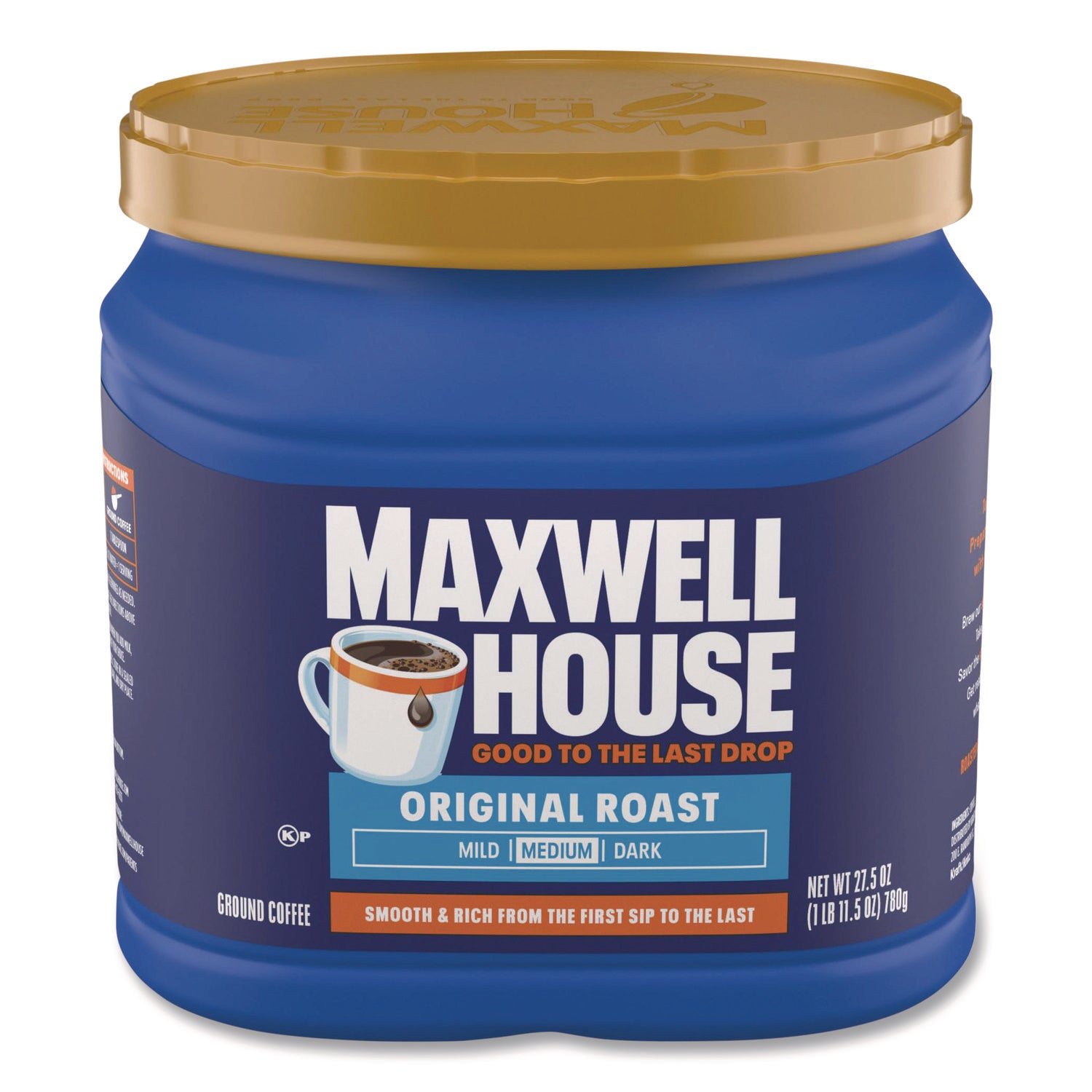 Maxwell House® Coffee, Original, 27.5 oz Canister, 6/Carton