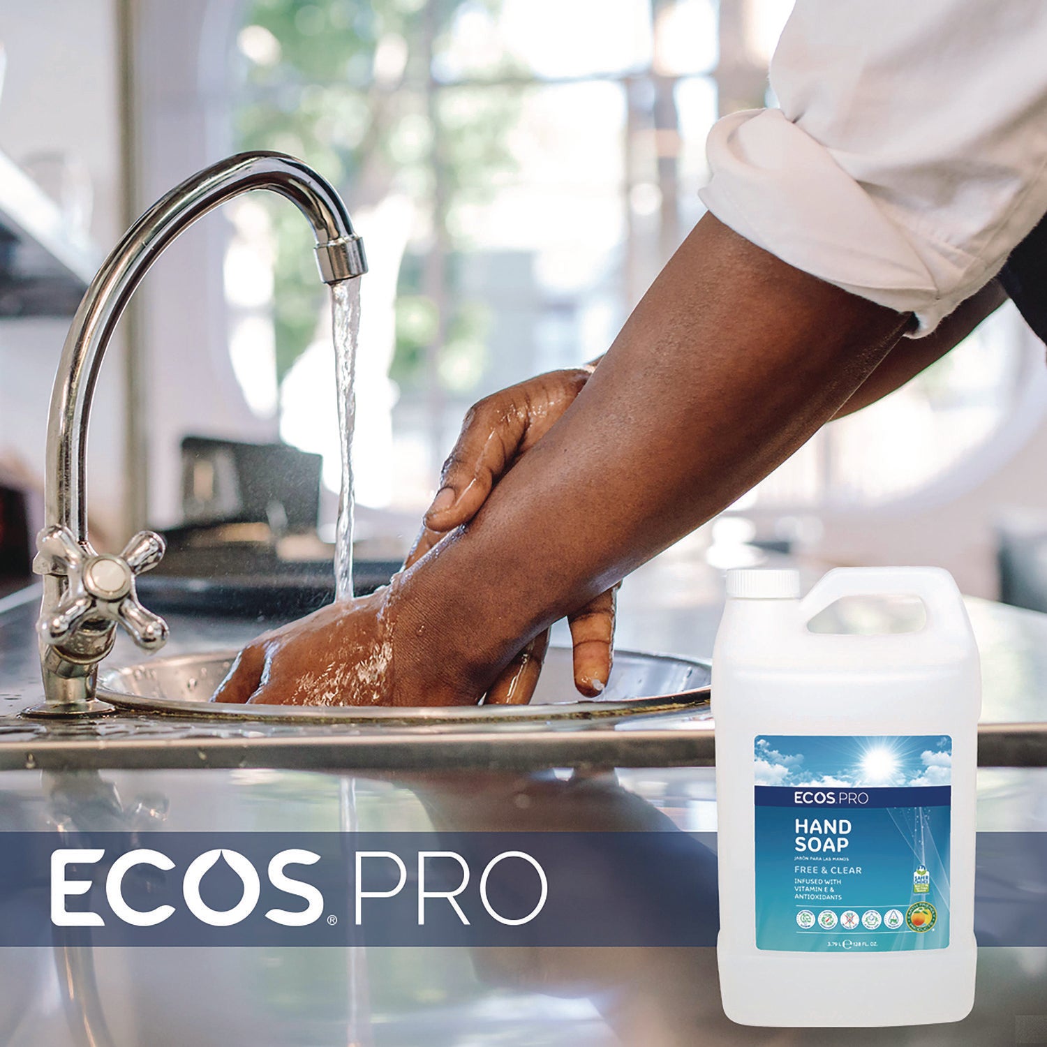 ECOS® PRO Liquid Hand Soap, Free and Clear, 1 gal, 4/Carton