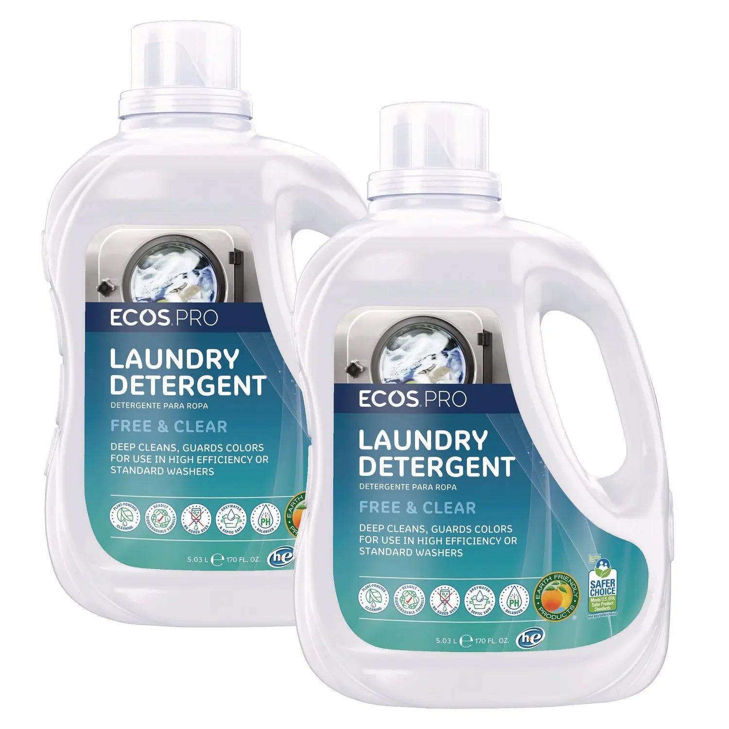 ECOS® PRO Laundry Detergent Liquid, Free and Clear, 170 oz Jug, 2/Carton ECOS® PRO Flipcost