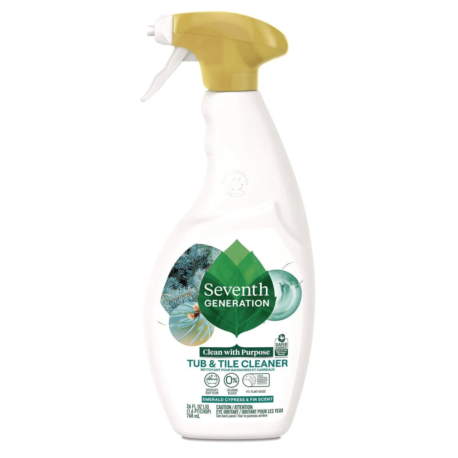 Seventh Generation® Professional Tub and Tile Cleaner, Emerald Cypress and Fir Scent, 26 oz Spray Bottle, 8/Carton Seventh Generation® Professional Flipcost