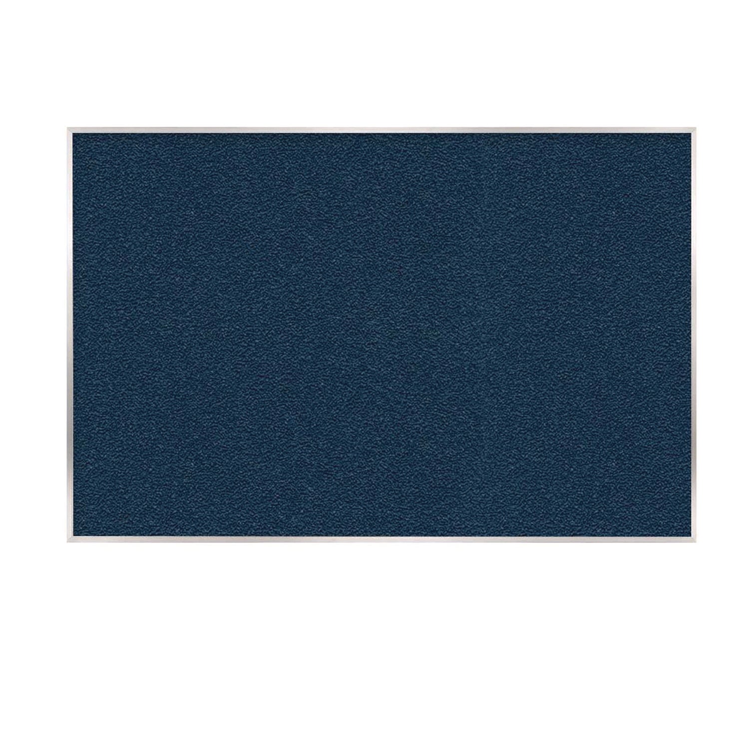 Ghent Vinyl Bulletin Board with Aluminum Frame, 87.91" x 48.5", Navy Surface, Satin Aluminum Frame