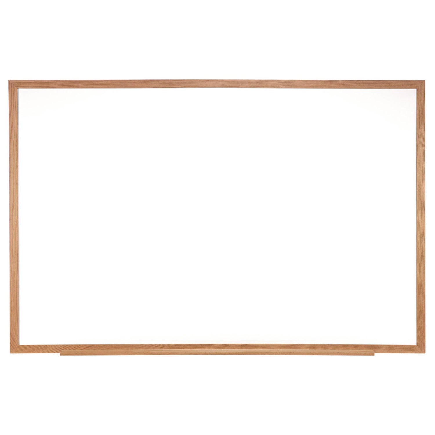 Ghent M1 Porcelain Magnetic Whiteboard, 87.94" x 48.5", White Surface, Natural Wood Frame