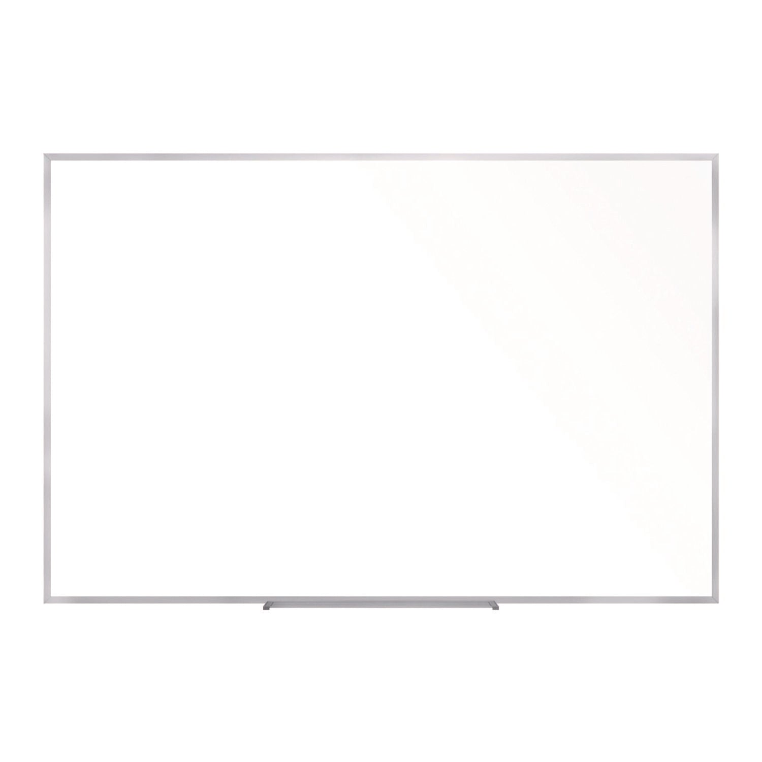 Ghent Non-Magnetic Whiteboard with Aluminum Frame, 87.91" x 48.5", White Surface, Satin Aluminum Frame