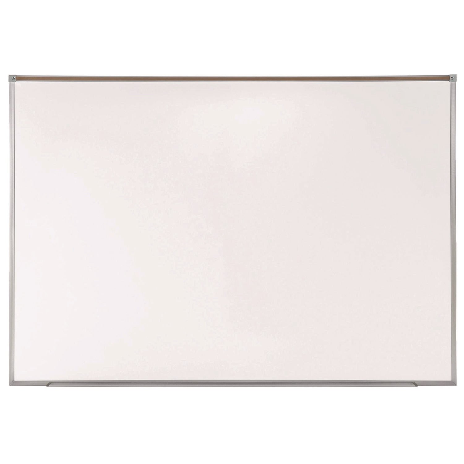 Ghent Proma Projection Magnetic Porcelain Whiteboard, 87.91" x 48.5", White Surface, Satin Aluminum Frame