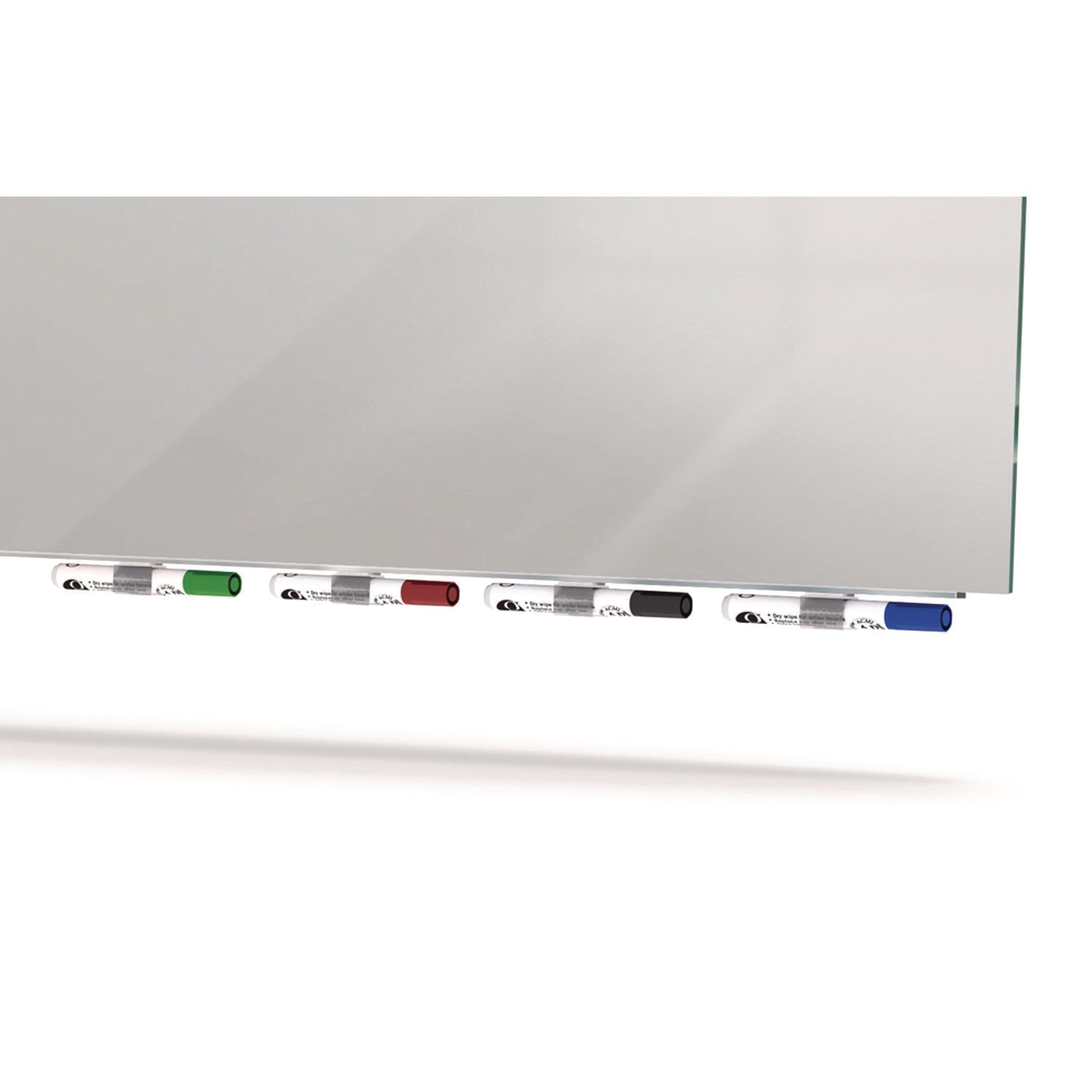 Ghent Aria Low-Profile Frameless Magnetic Glassboard, 96" x 48", Gray Surface