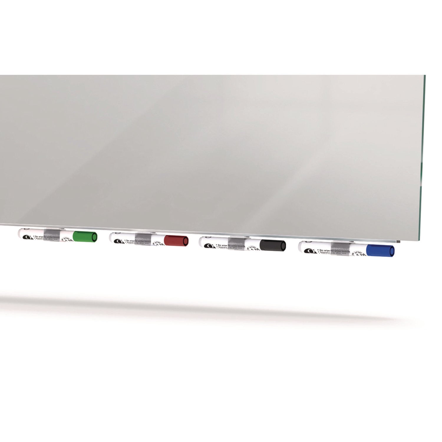 Ghent Aria Low-Profile Frameless Magnetic Glassboard, 120" x 48", Gray Surface