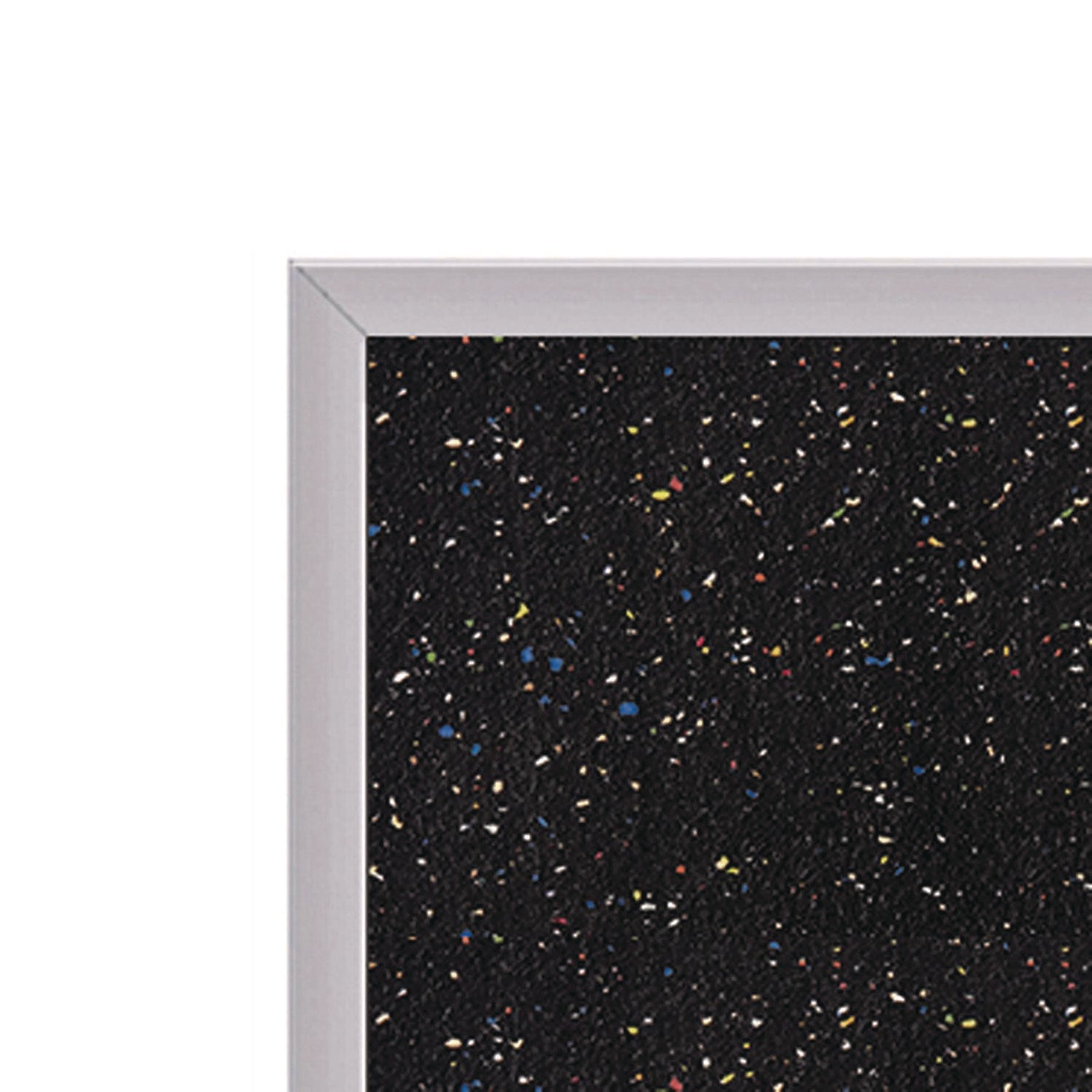 Ghent Recycled Bulletin Board, 87.91 x 48.5, Confetti Surface, Satin Aluminum Frame