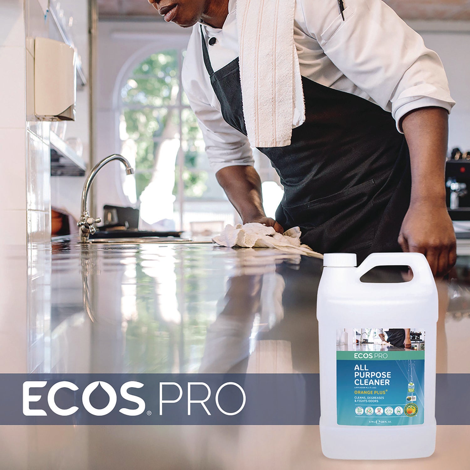 ECOS® PRO Orange Plus All-Purpose Cleaner and Degreaser, Citrus Scent, 1 gal Bottle, 4/Carton