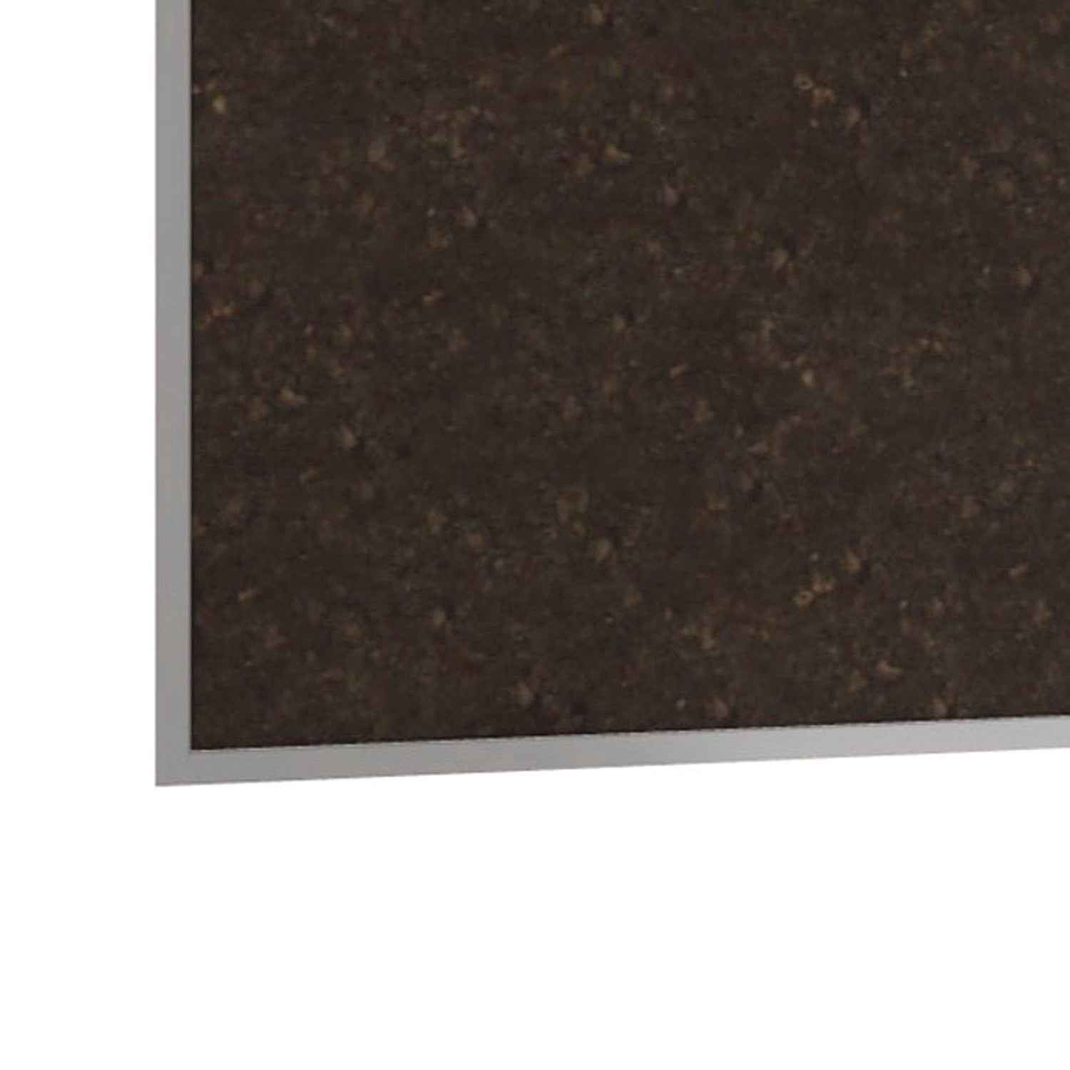 Ghent Natural Cork Bulletin Board with Aluminum Frame, 87.91" x 48.5", Chocolate Surface, Satin Aluminum Frame