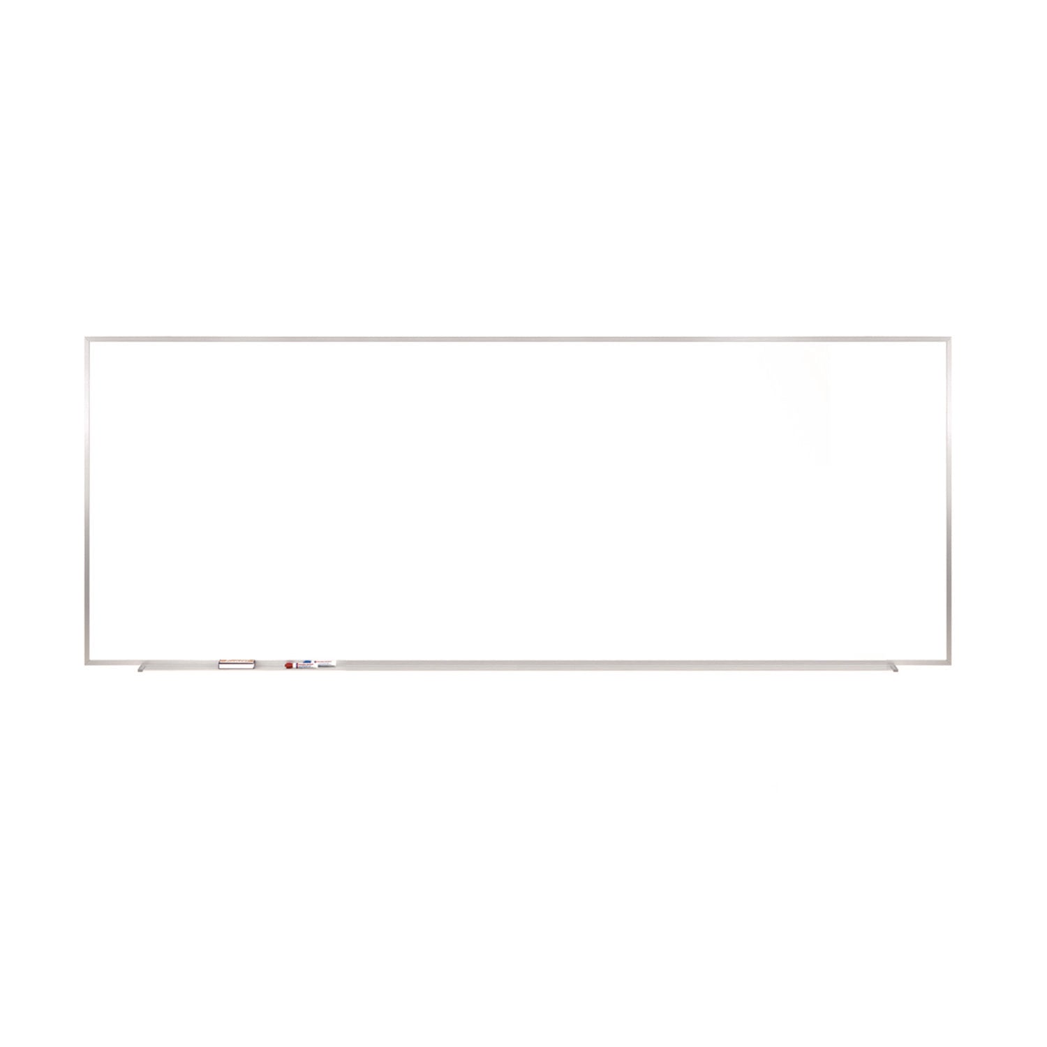 Ghent M1 Porcelain Magnetic Whiteboard, 87.91" x 48.5", White Surface, Satin Aluminum Frame