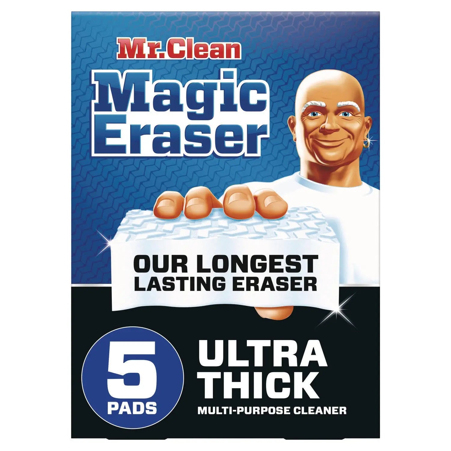 Mr. Clean® Magic Eraser, Ultra-Thick, 4.6" x 2.3", 1.2" Thick, White, 5/Pack, 2 Packs/Carton Mr. Clean® Flipcost