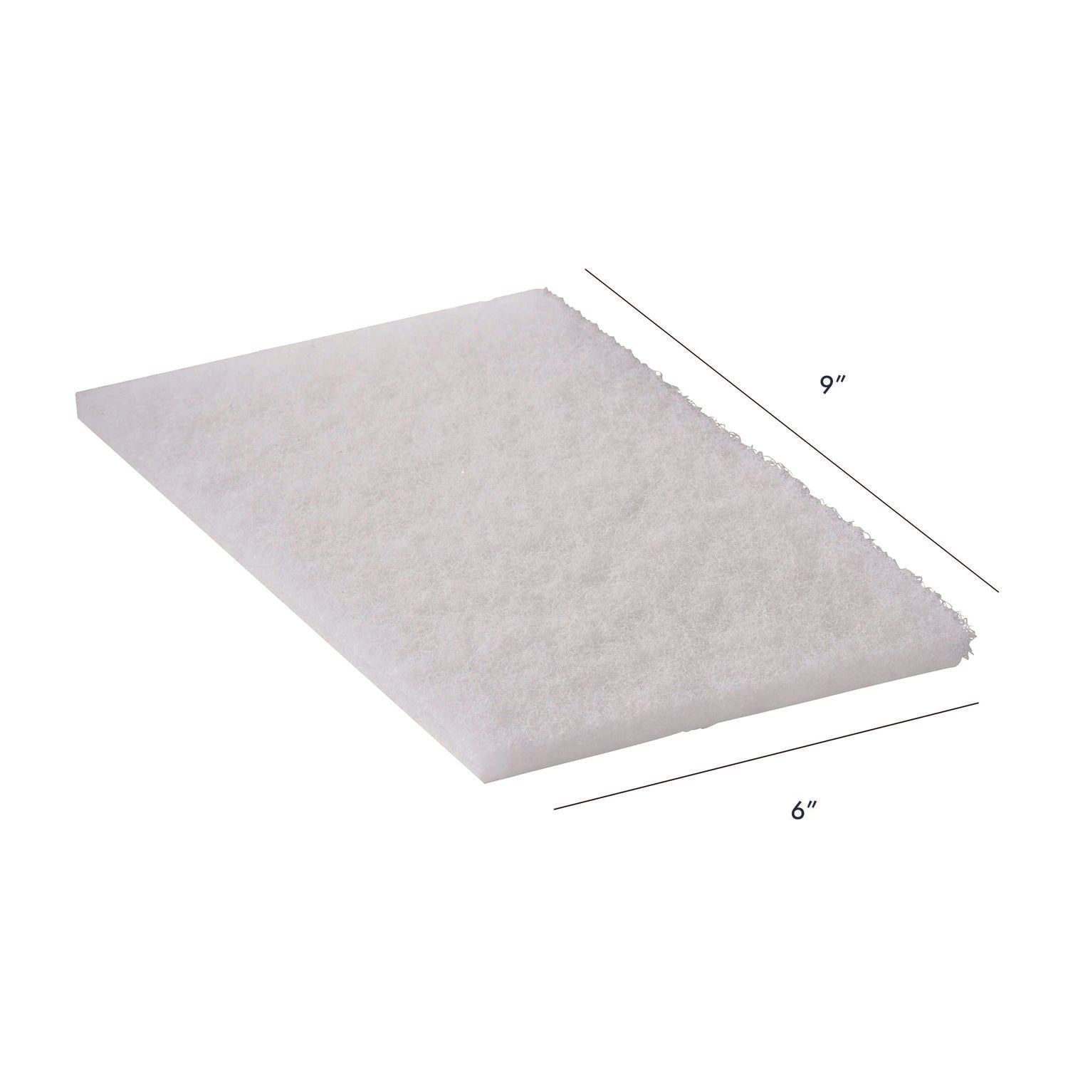 Americo® 92-98 Light Duty Hand Pad, 6 x 9, White, 20/Carton