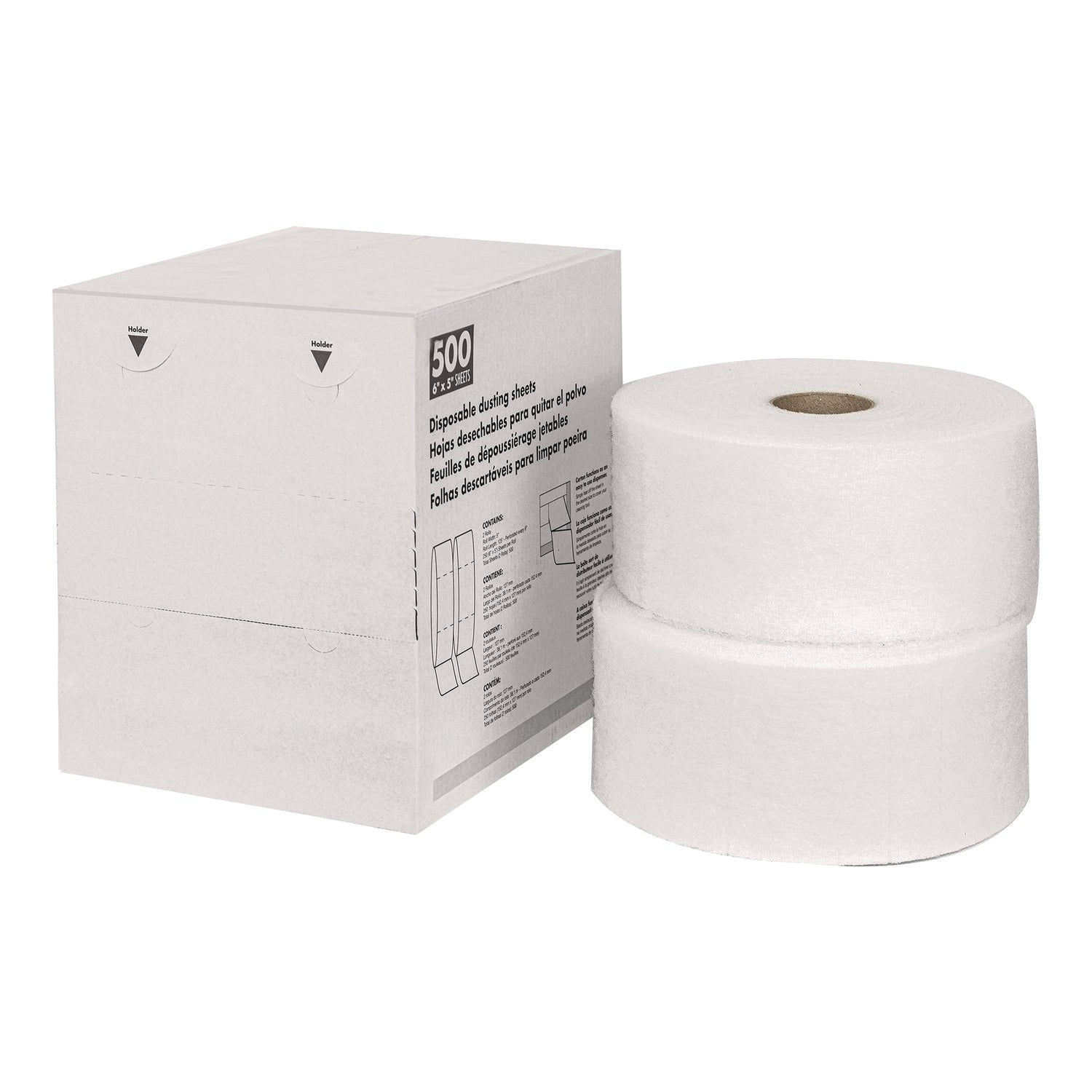 Americo® TrapEze Disposable Dusting Sheets, 8" x 6", 250 Sheets/Roll, 2 Rolls/Carton