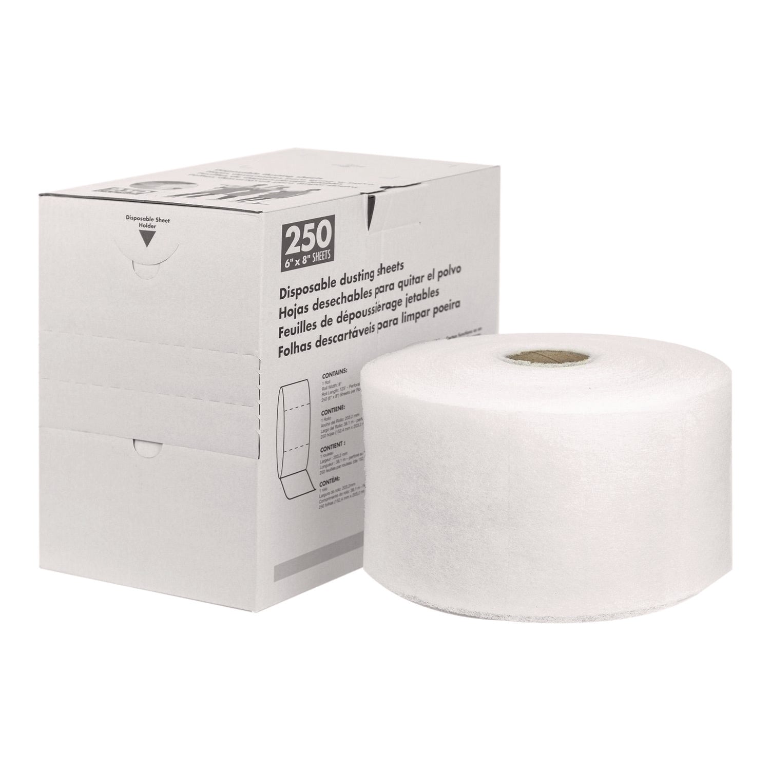 Americo® TrapEze Disposable Dusting Sheets, 5" x 6", 250 Sheets/Roll