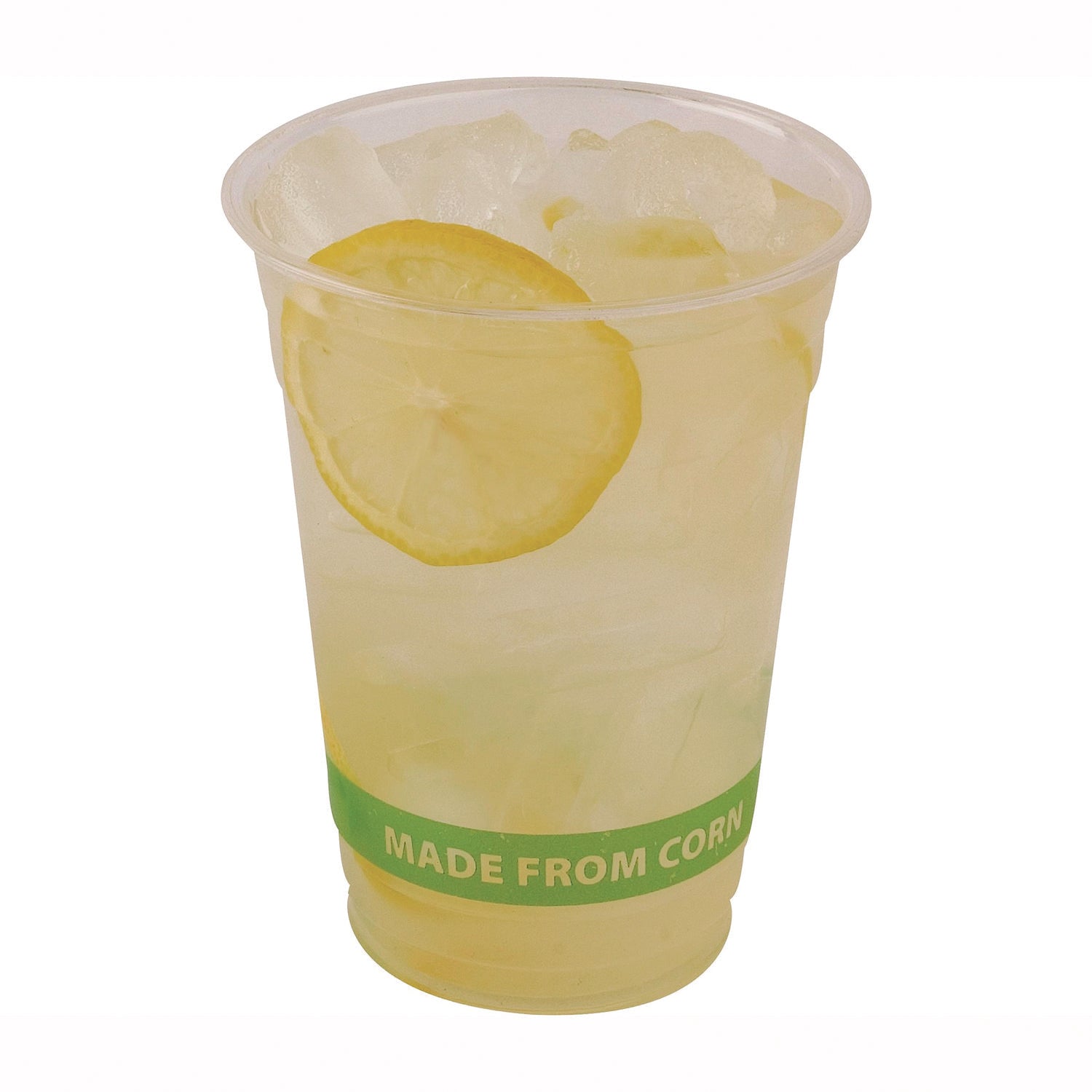 Eco-Products® GreenStripe Renewable and Compostable Cold Cups, 12 oz, Plastic, Clear, 50/Pack