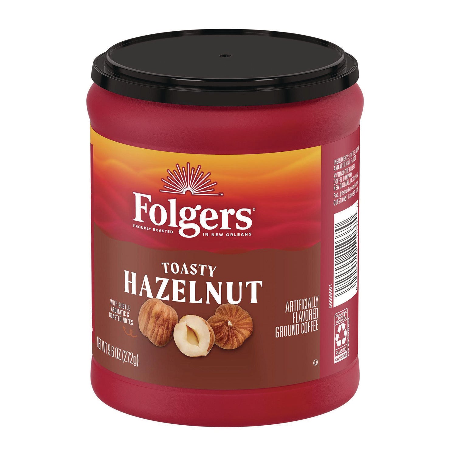 Folgers® Coffee, Toasty Hazelnut, 9.6 oz Can