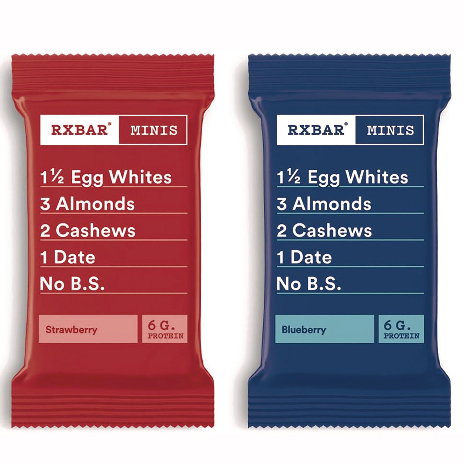 RXBAR® Minis Protein Bars Variety Pack, Blueberry/Strawberry, 0.9 oz Bar, 8/Box