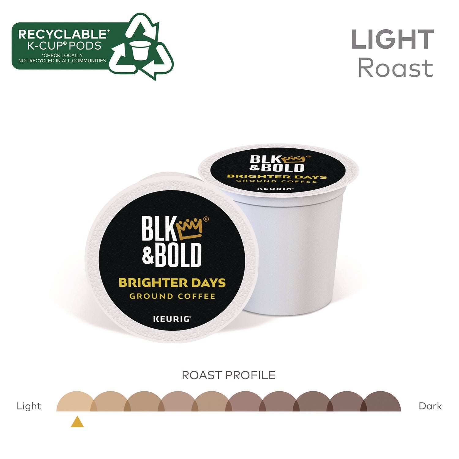 BLK & Bold® Brighter Days Coffee K-Cups, 20/Box