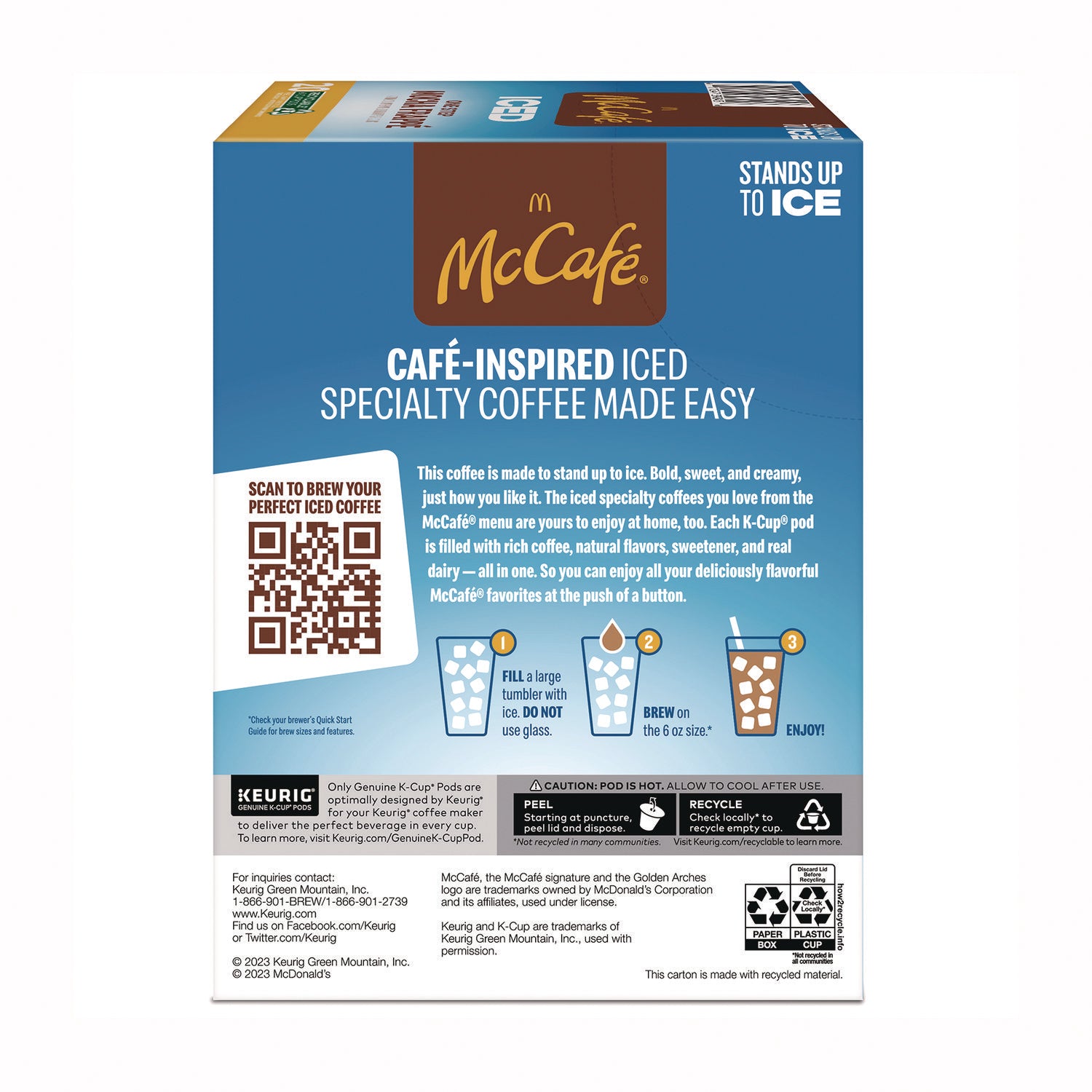 McCafe® Mocha Frappe Iced Coffee Keurig K-Cup Pods, 20/Box