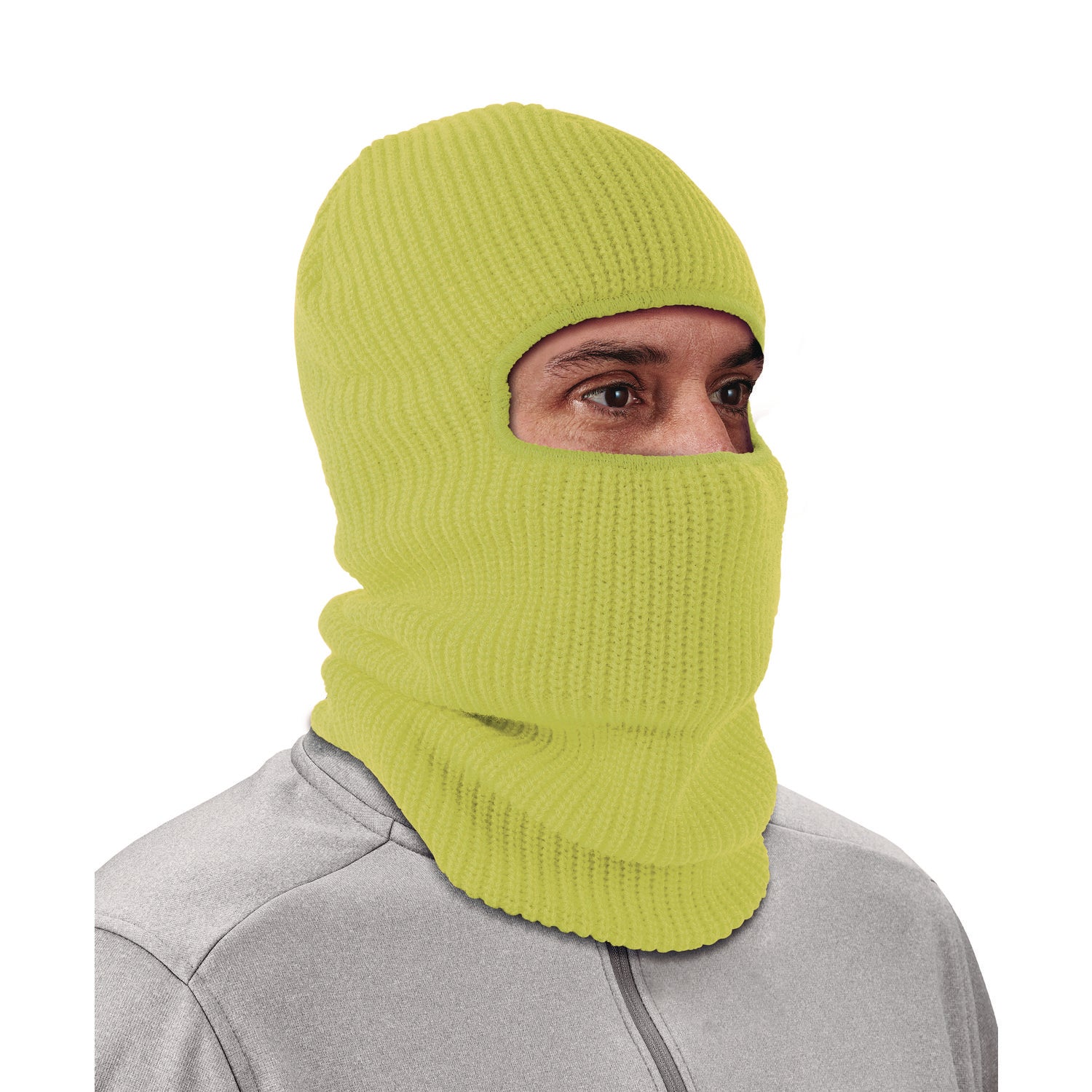 ergodyne® N-Ferno 6829 Freezer Balaclava Face Mask, Acrylic, One Size Fits Most, Lime